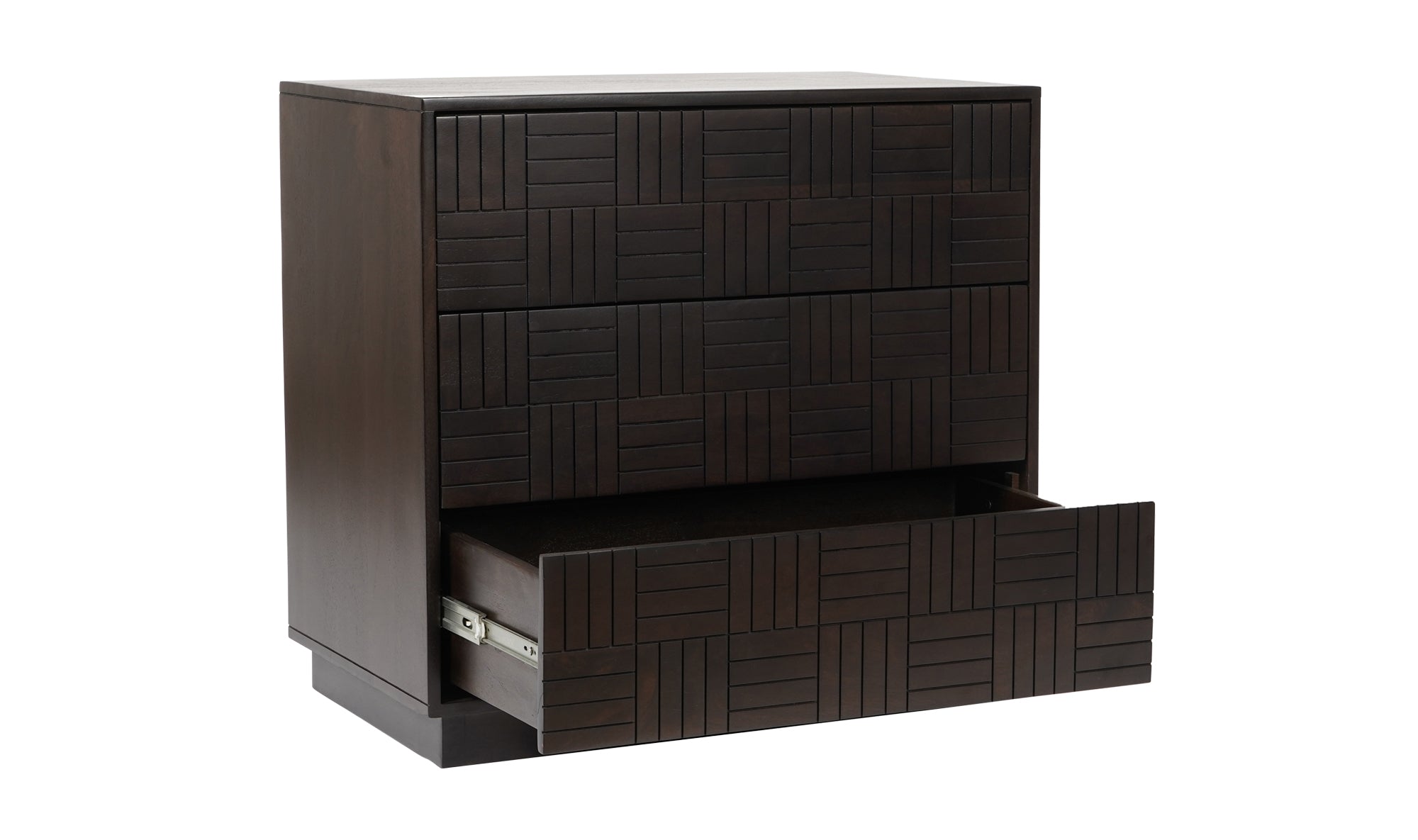 DENMAN 3 DRAWER NIGHTSTAND DARK BROWN