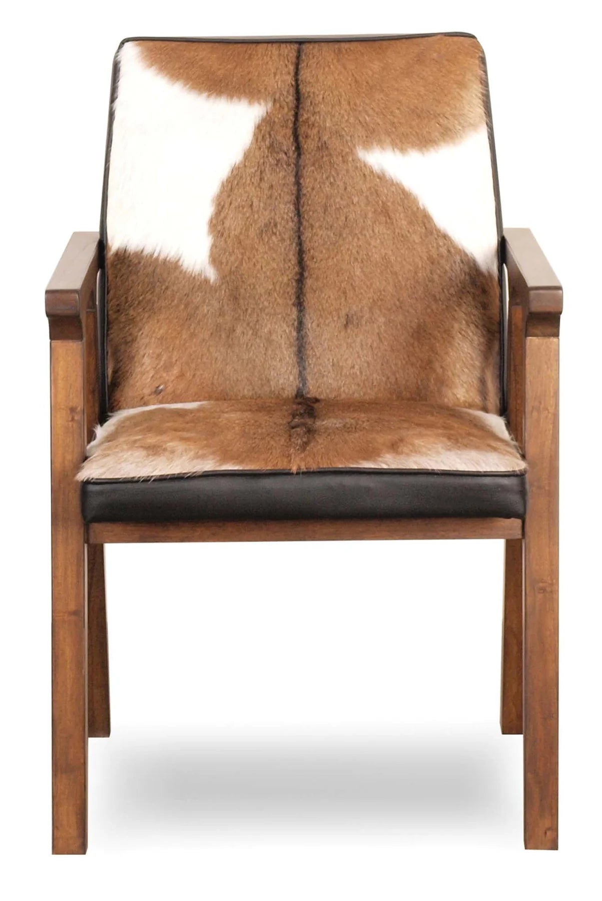 RIO COOL ARMCHAIR - COOL BROWN, LEATHER/GOAT HAIR