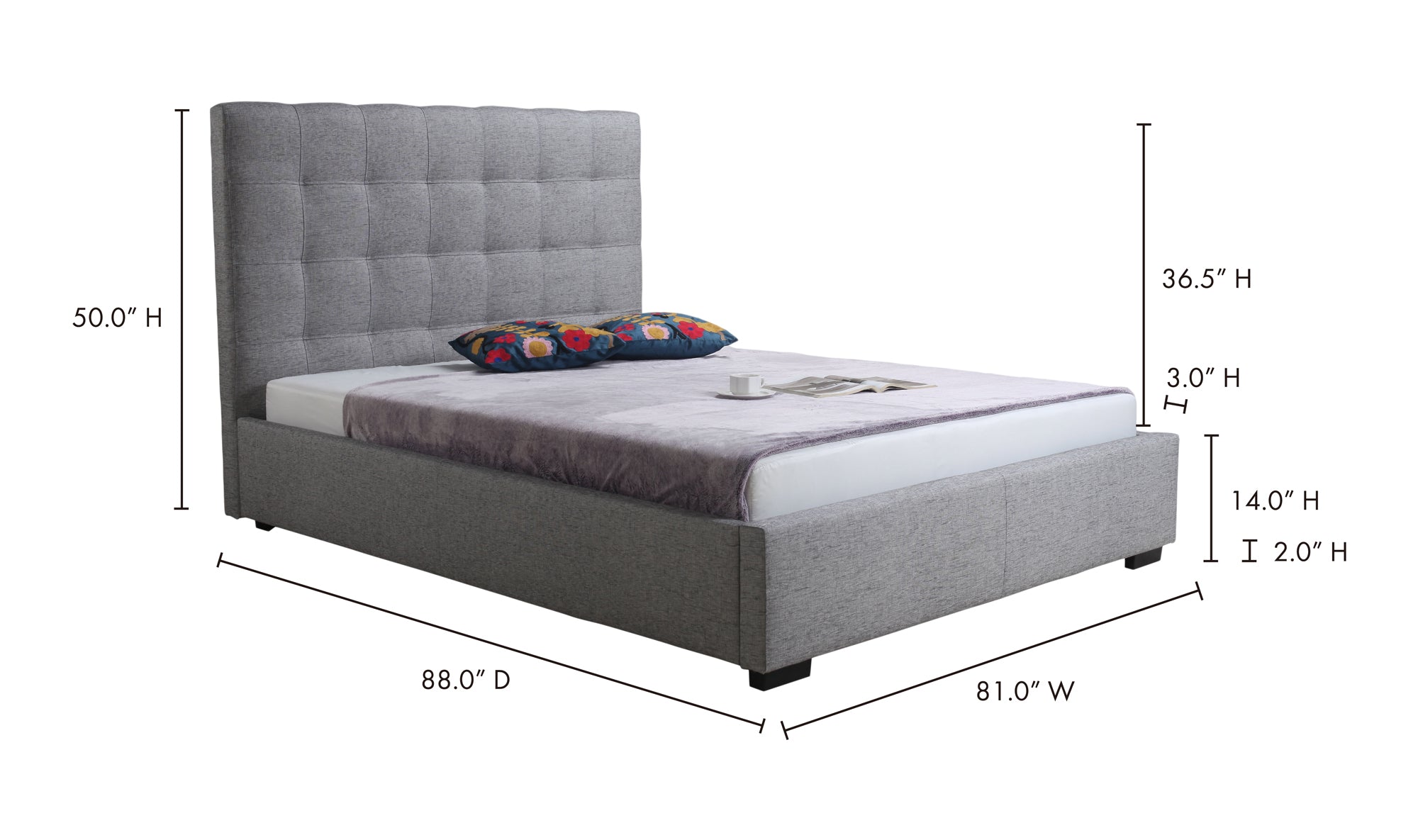 BELLE STORAGE BED KING