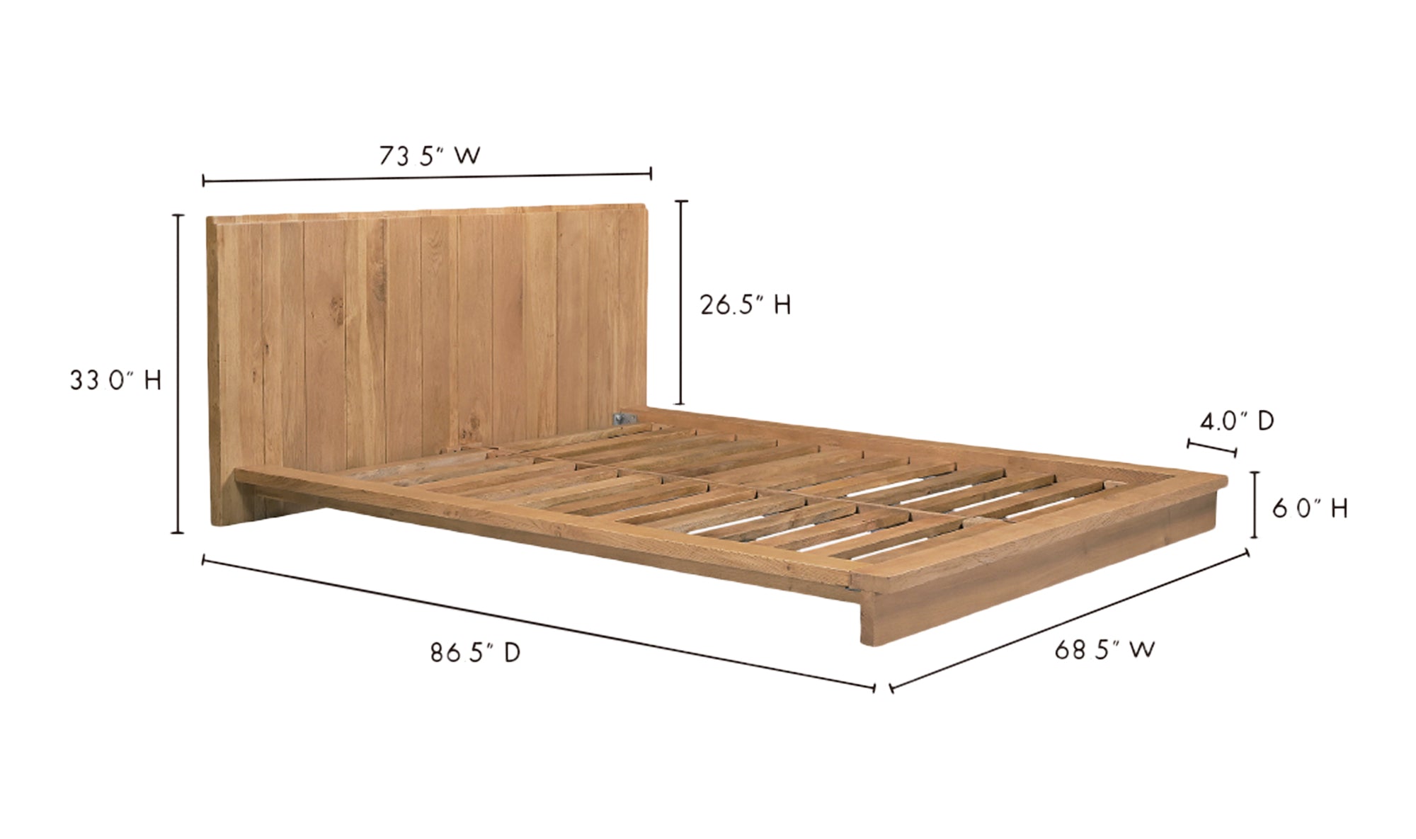 PLANK QUEEN BED