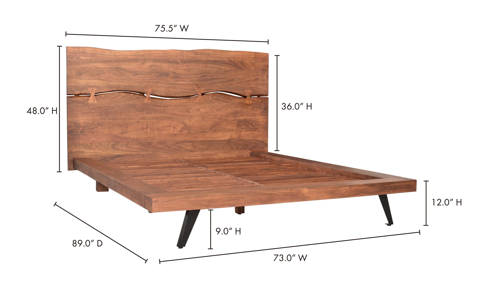 MADAGASCAR PLATFORM BED QUEEN