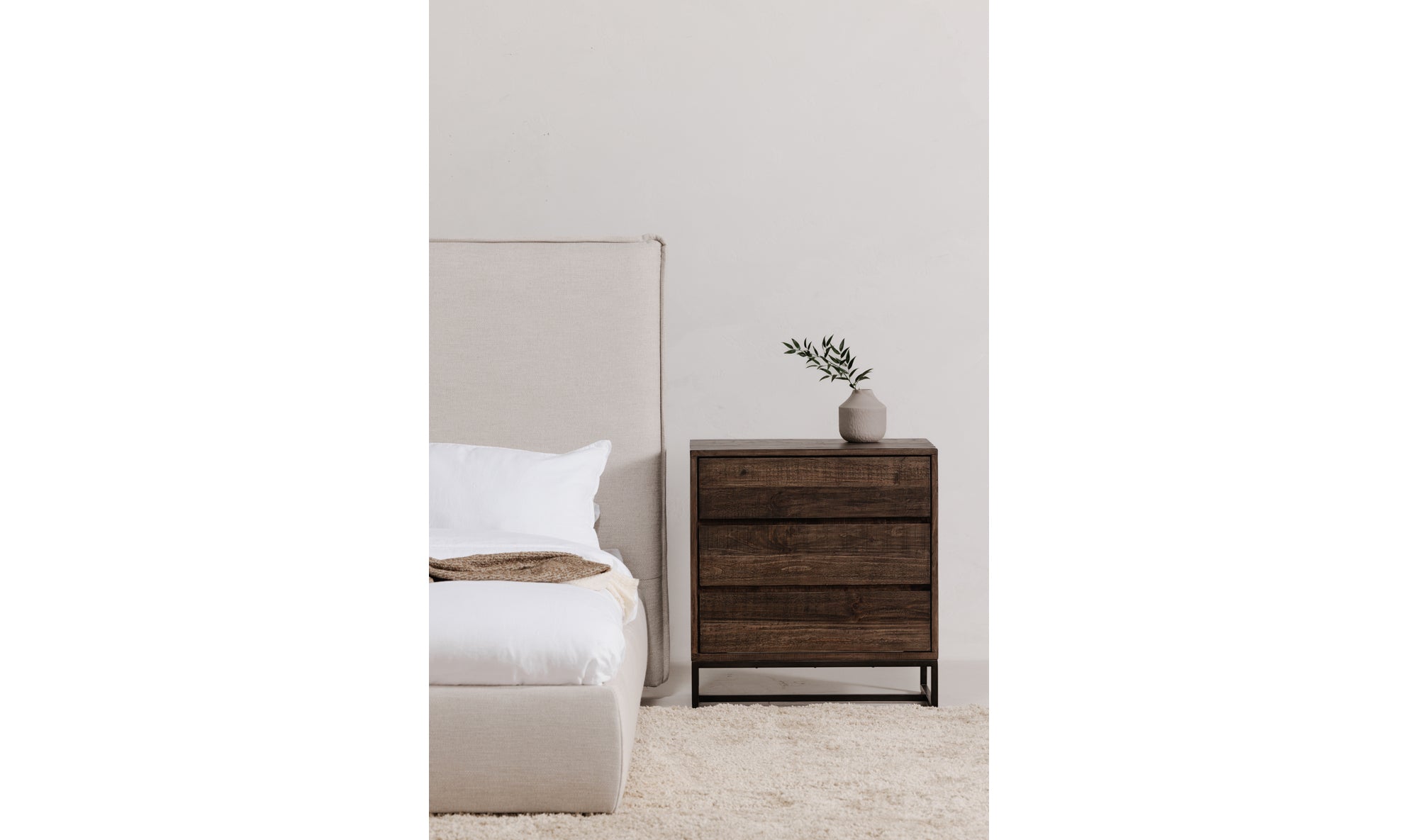 ELENA 3 DRAWER NIGHTSTAND