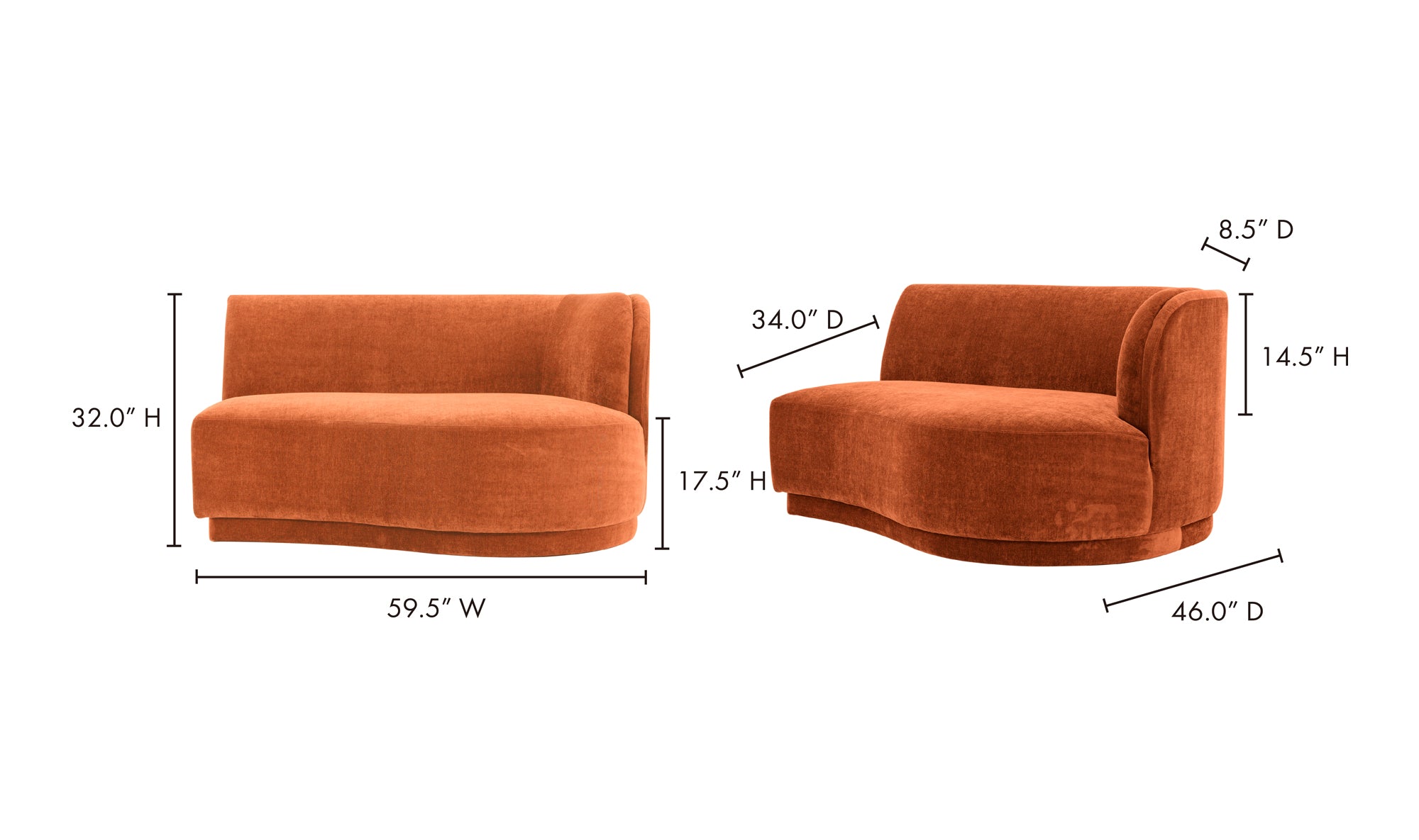 YOON 2 SEAT CHAISE RIGHT