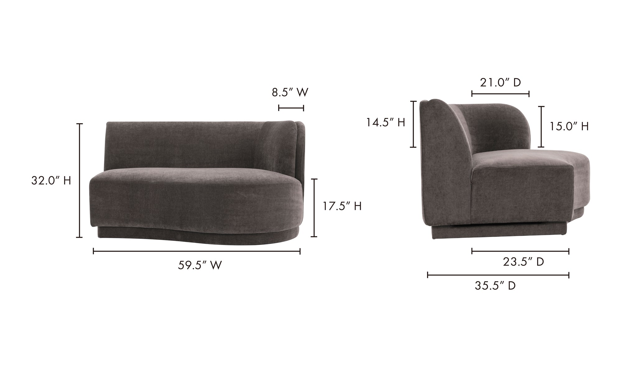 YOON 2 SEAT SOFA RIGHT