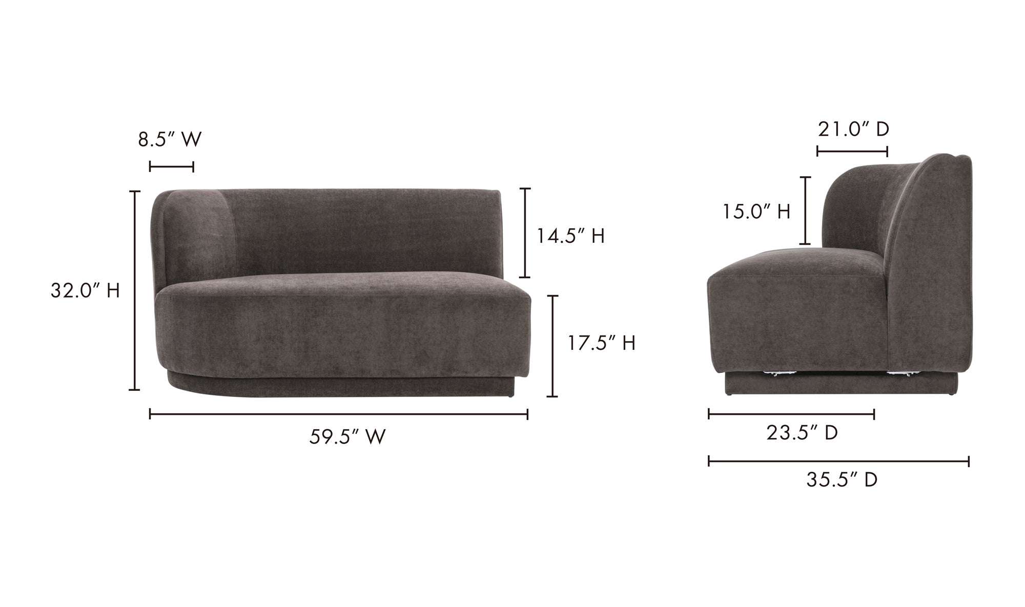 YOON 2 SEAT SOFA LEFT