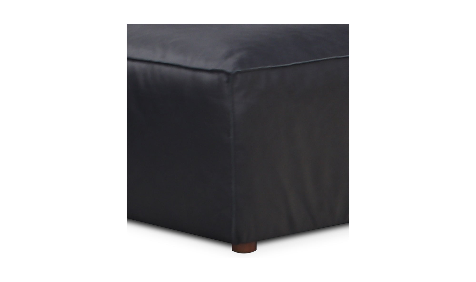 FORM OTTOMAN VANTAGE BLACK LEATHER