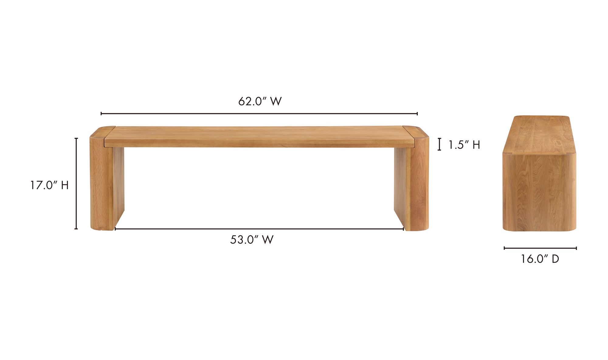 POST DINING BENCH SMALL