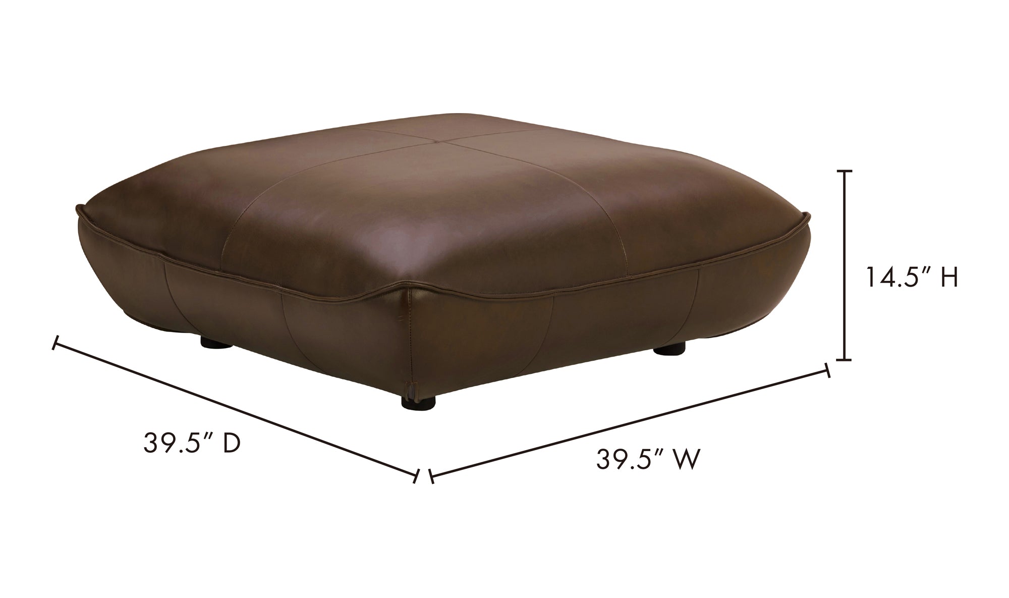 ZEPPELIN LEATHER OTTOMAN