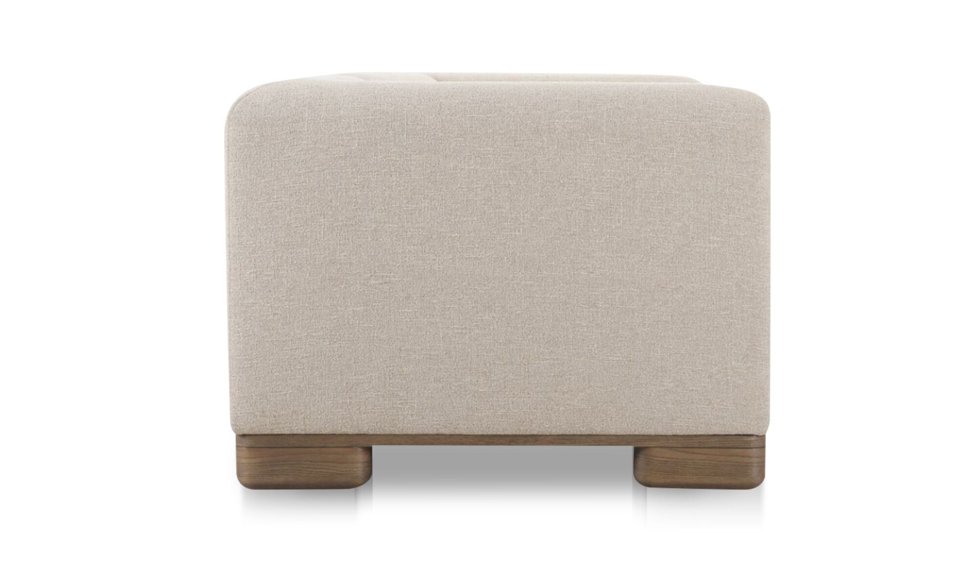 115" Oatmeal Upholstered Modular Sofa