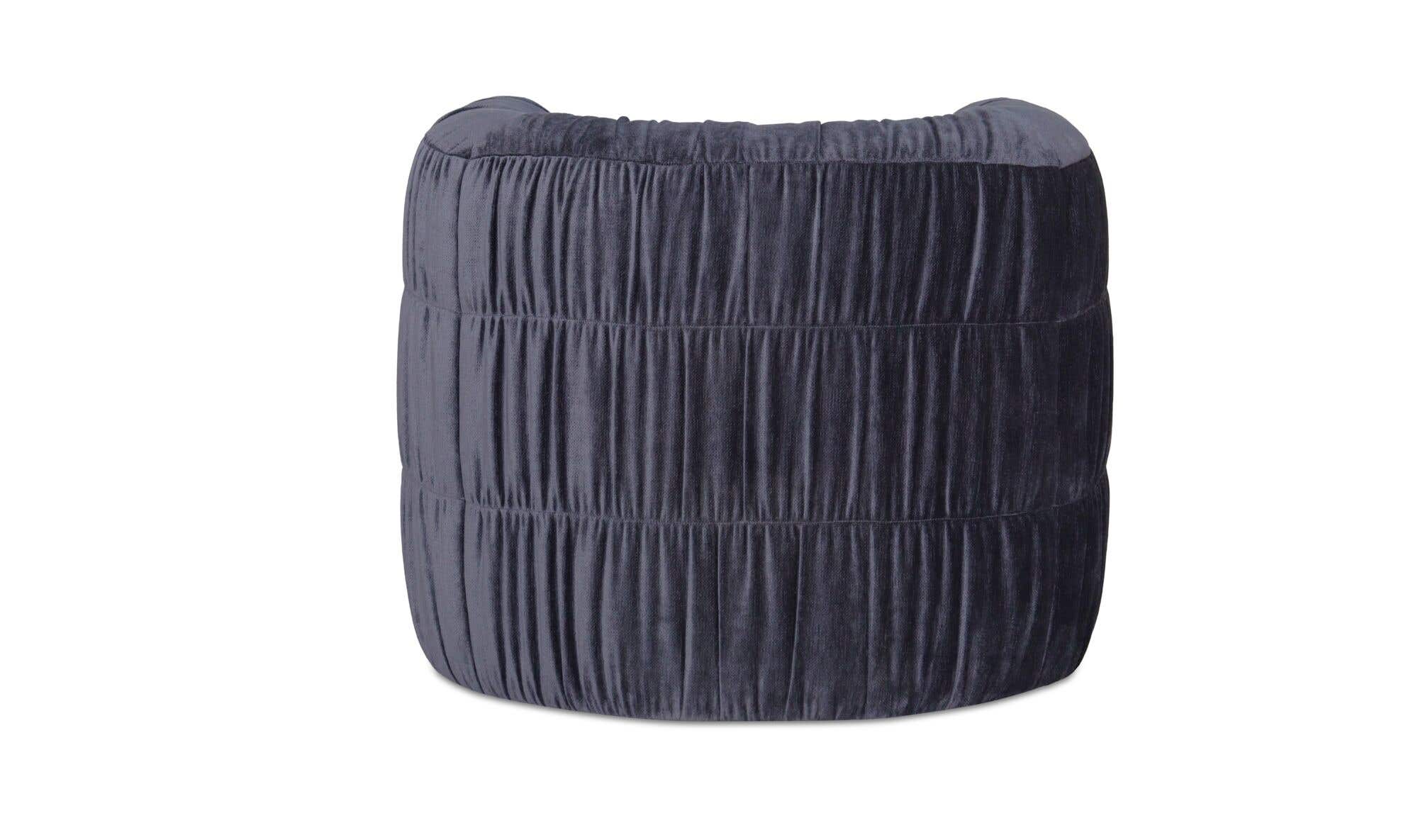 35" Navy Upholstered Swivel Accent Chair