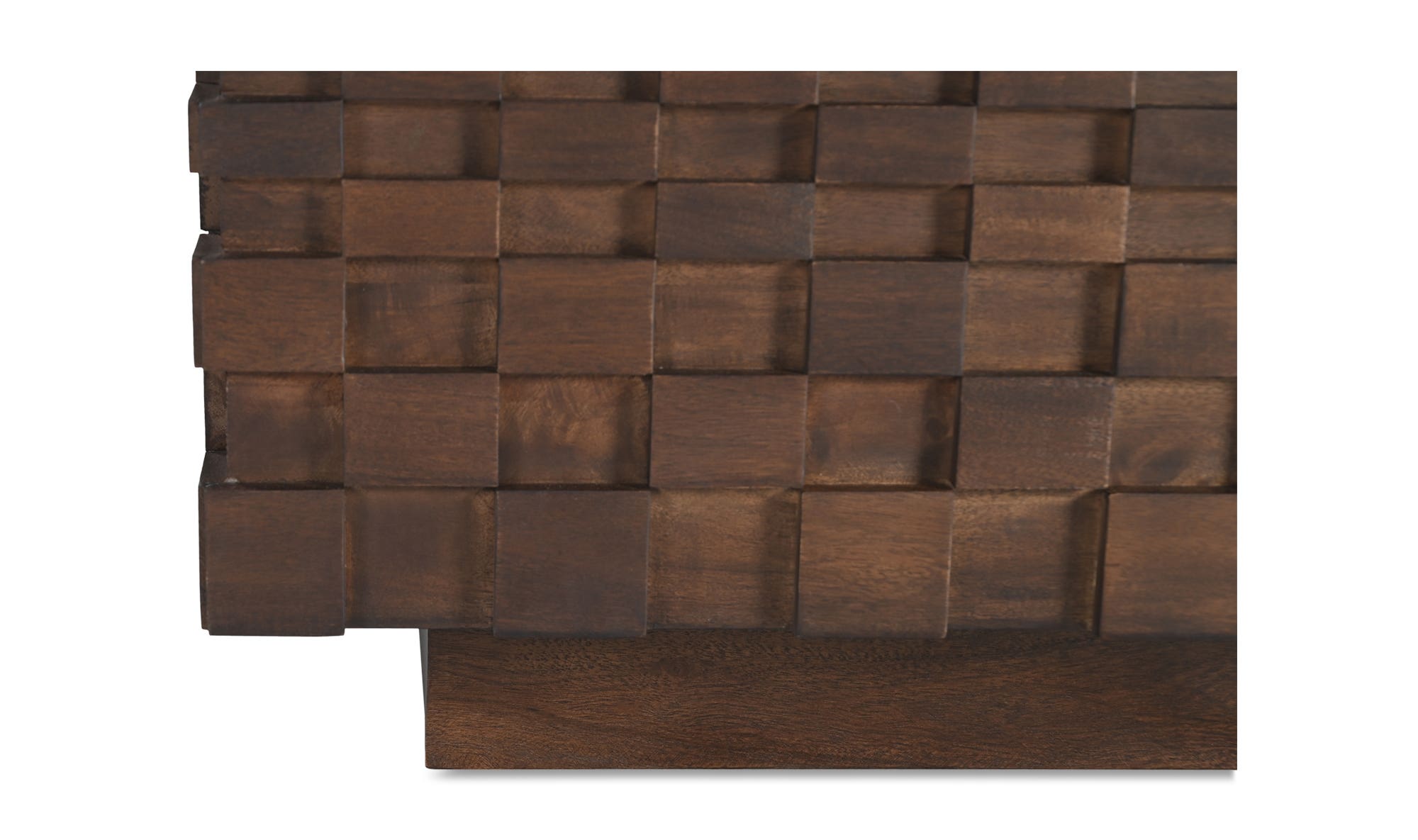 42" Brown Acacia Storage Coffee Table
