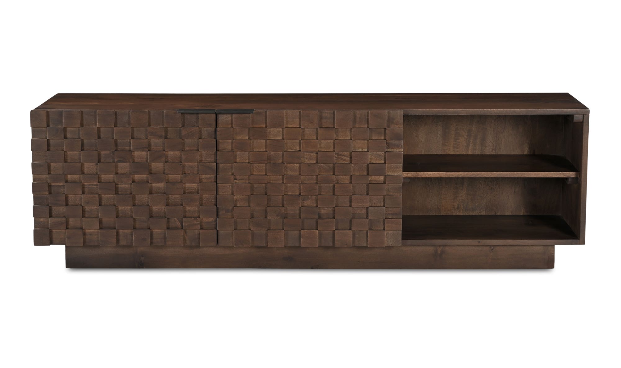 60" Brown Acacia Cabinet