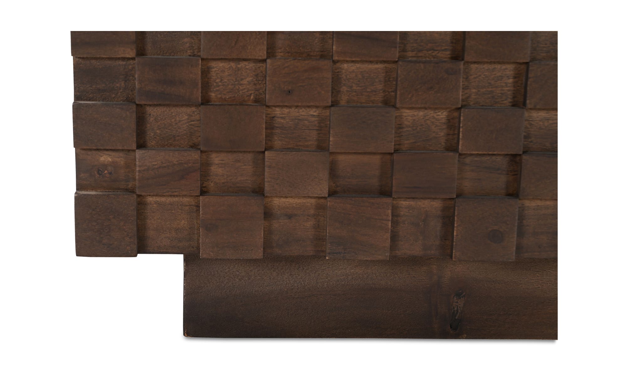 60" Brown Acacia Cabinet