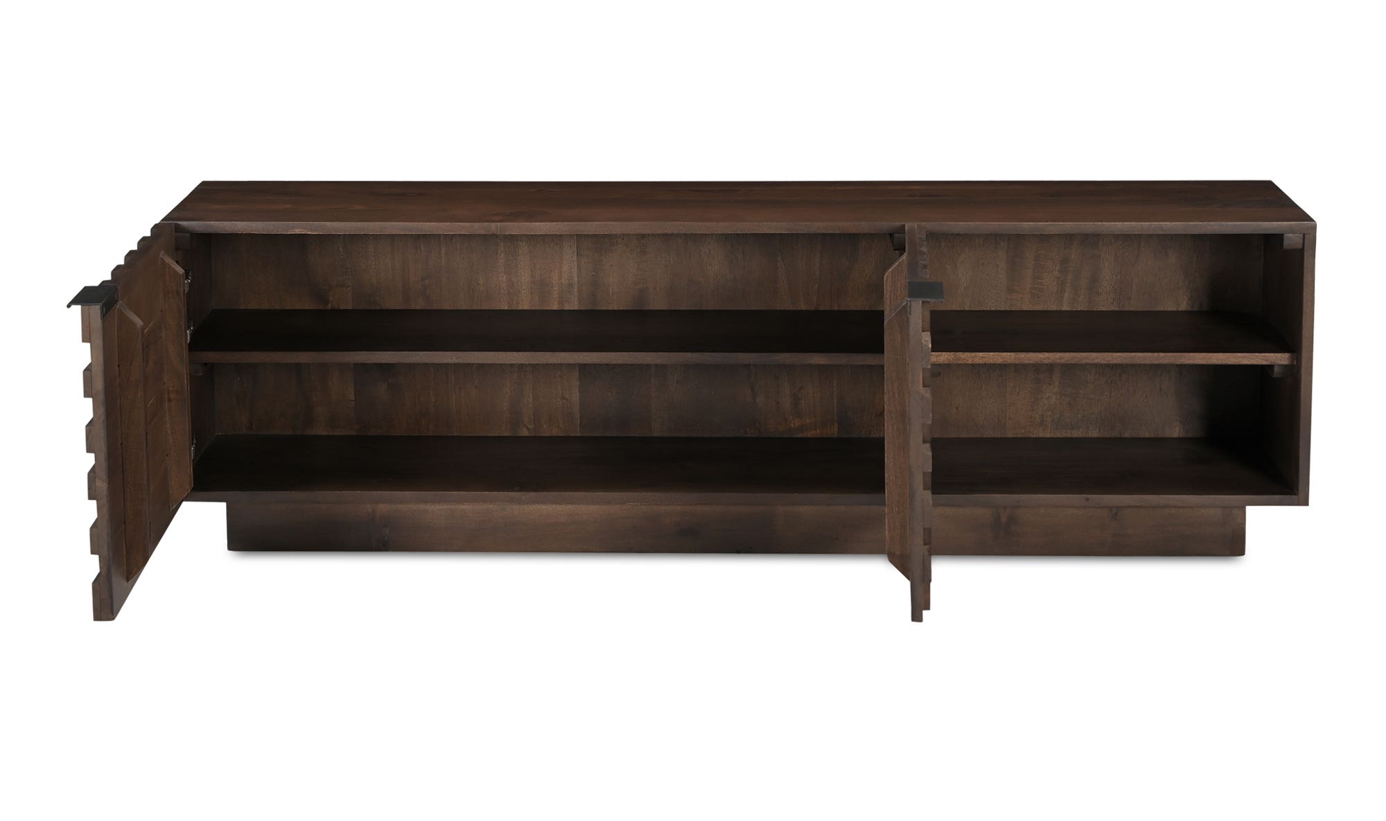60" Brown Acacia Cabinet