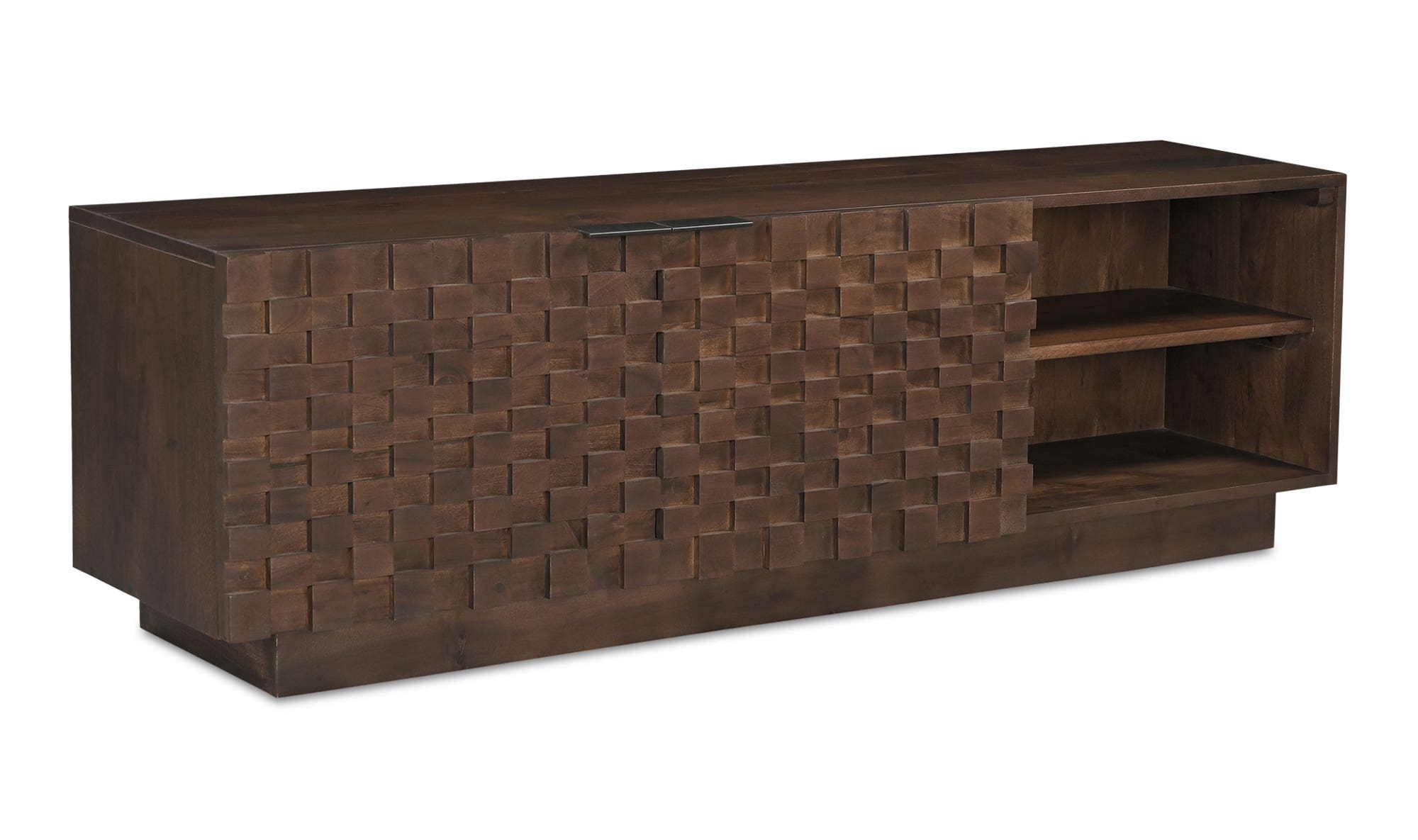 60" Brown Acacia Cabinet