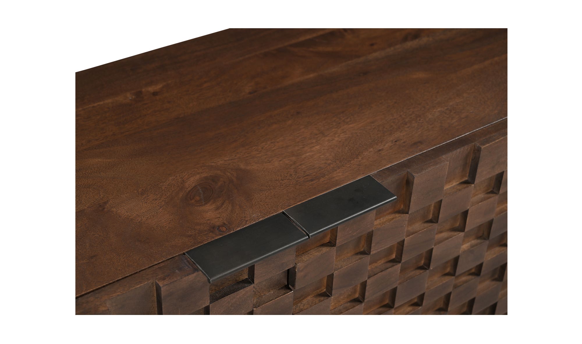 60" Brown Acacia Cabinet