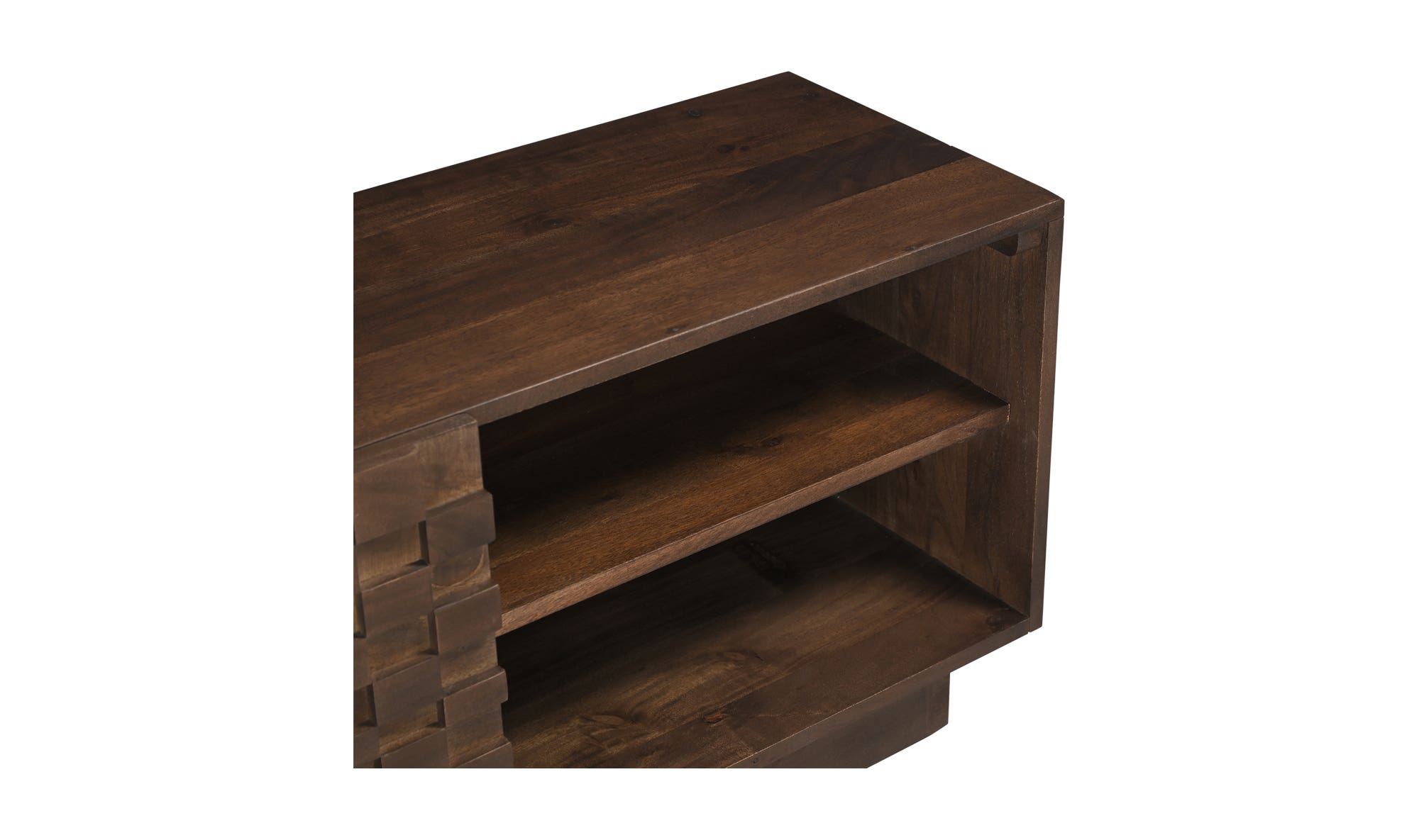 60" Brown Acacia Cabinet