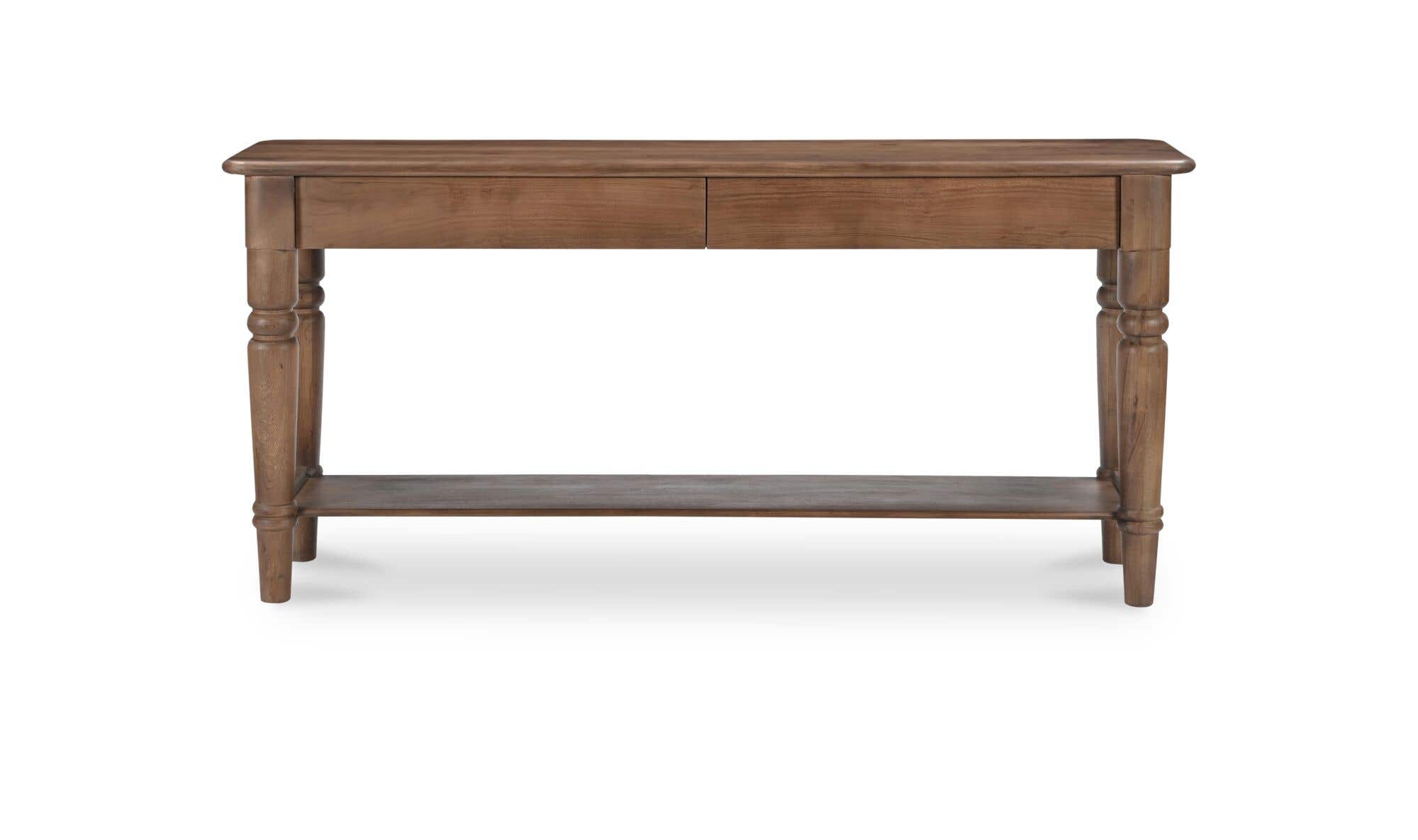65" Brown Acacia Console Table