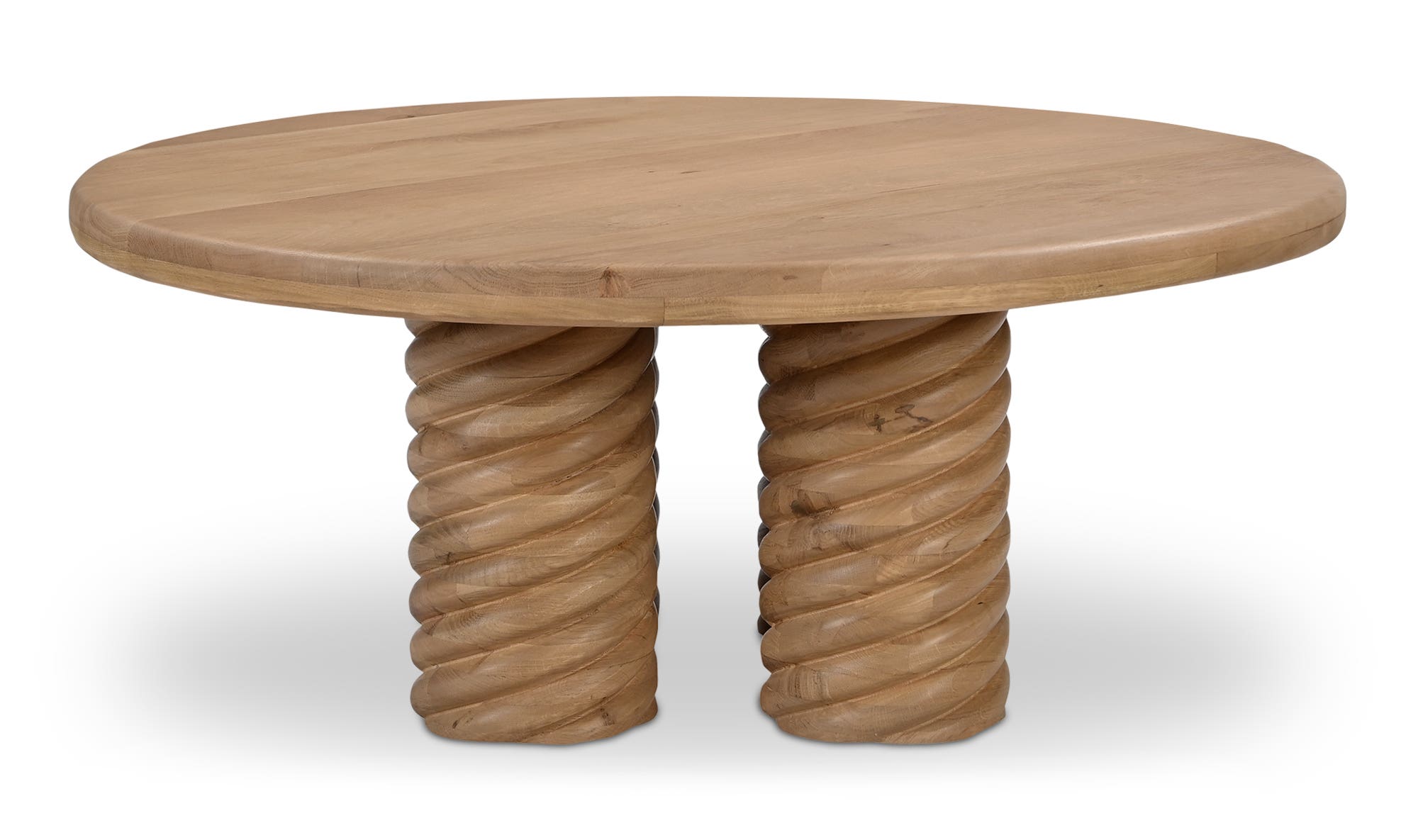 42" Oak Solid Oak Round Coffee Table