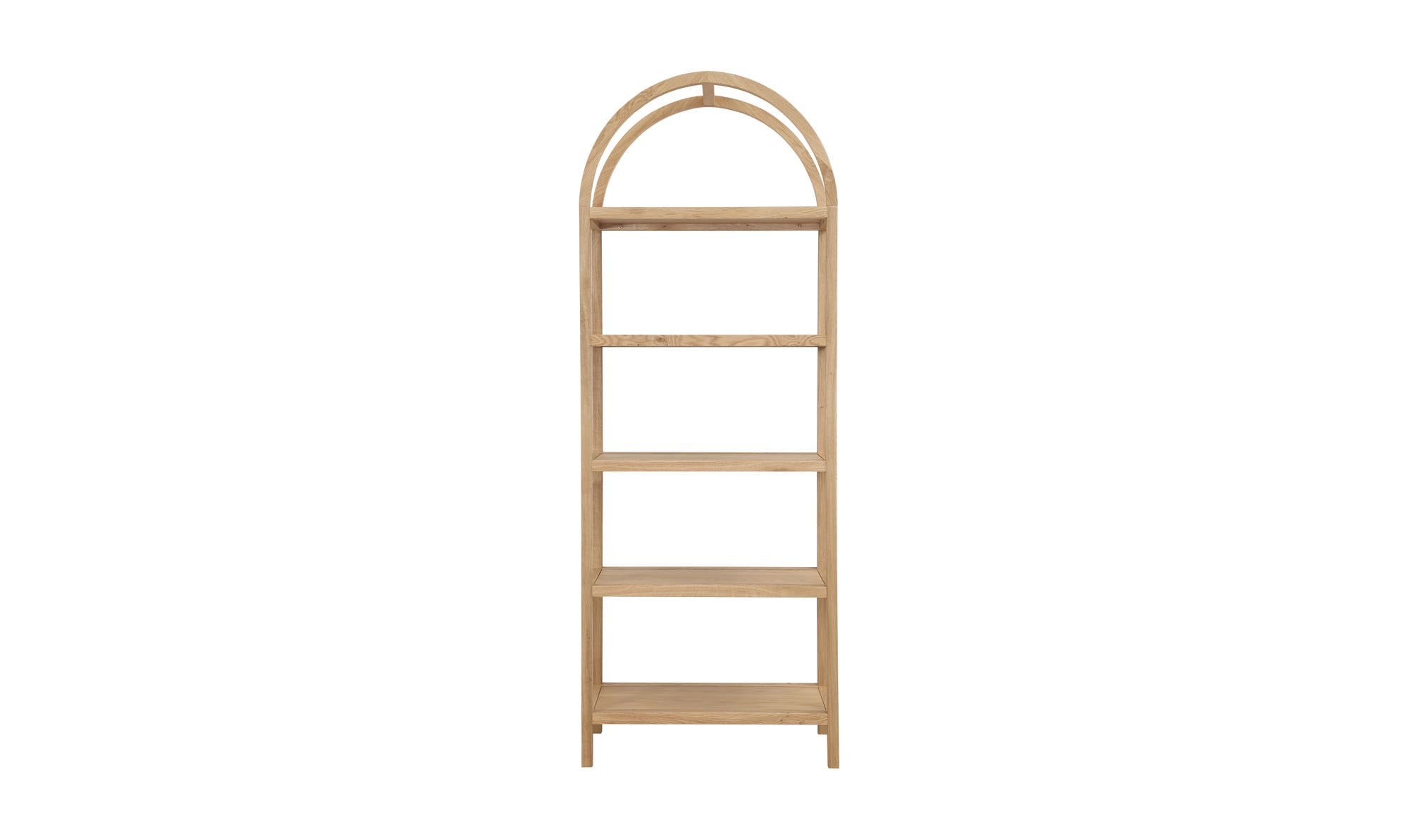 30" Natural Solid Oak Bookcase