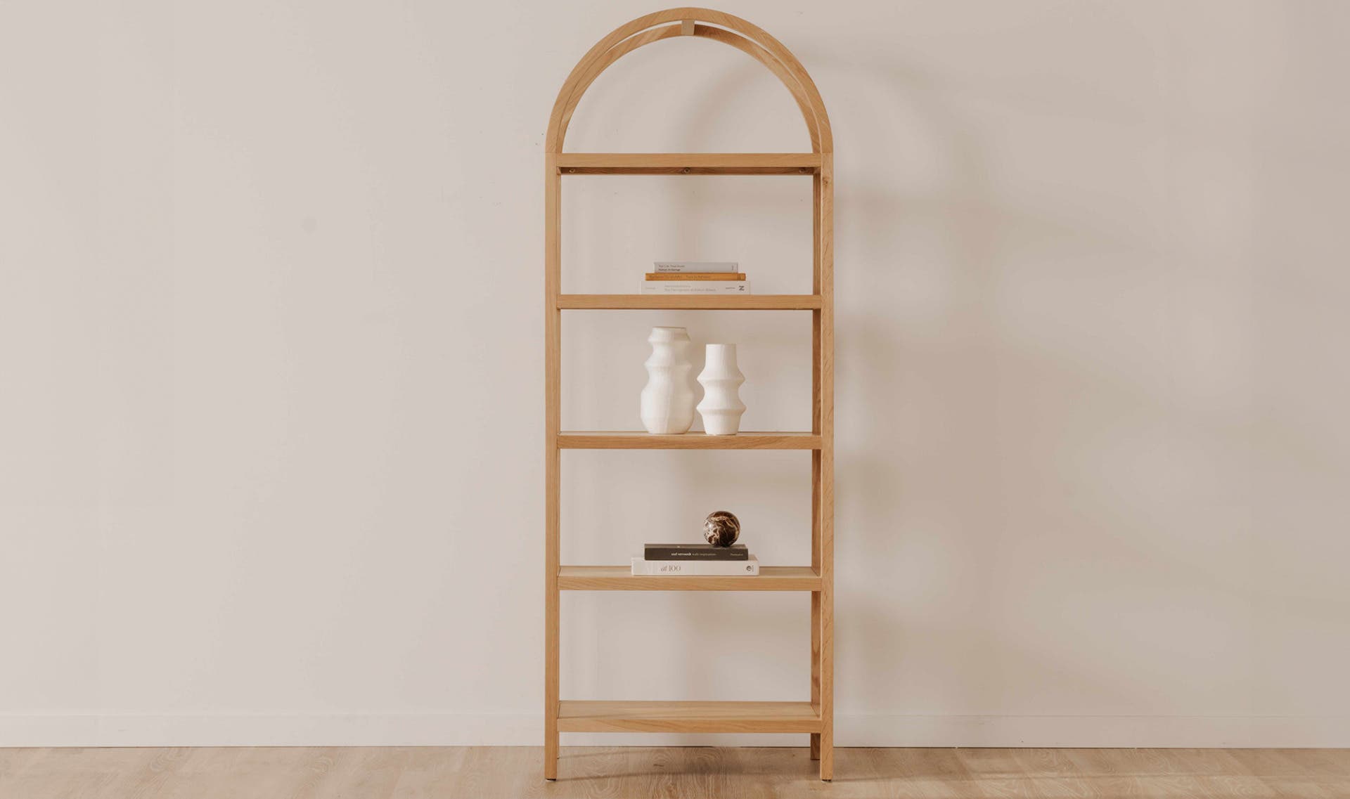 30" Natural Solid Oak Bookcase
