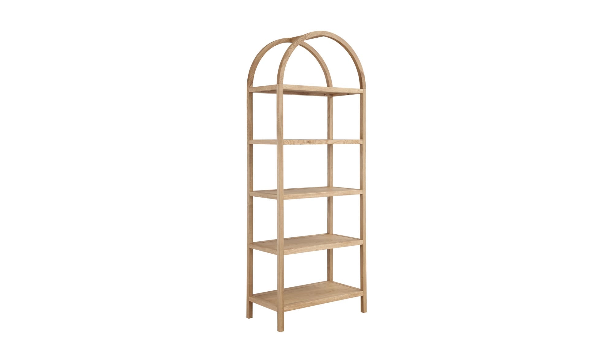 30" Natural Solid Oak Bookcase