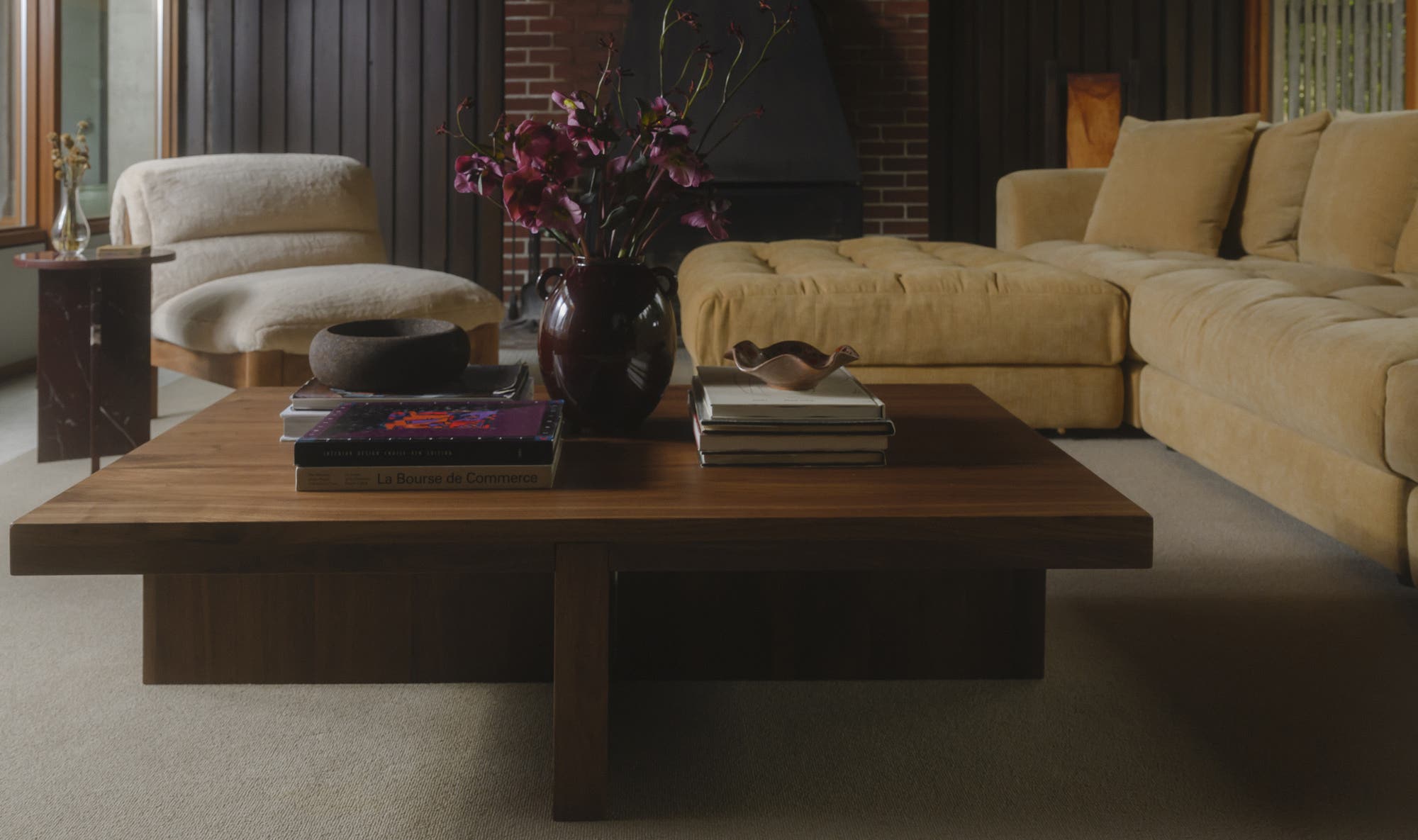 50" Walnut Coffee Table