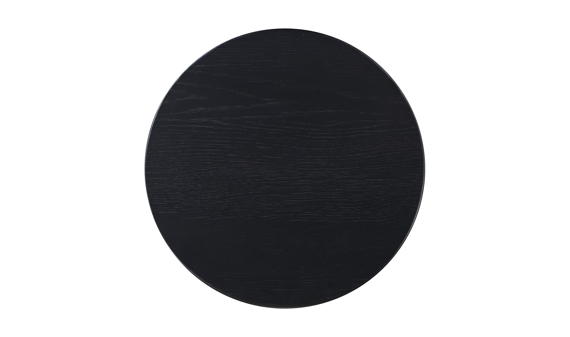 14" Black Solid Oak Side Table