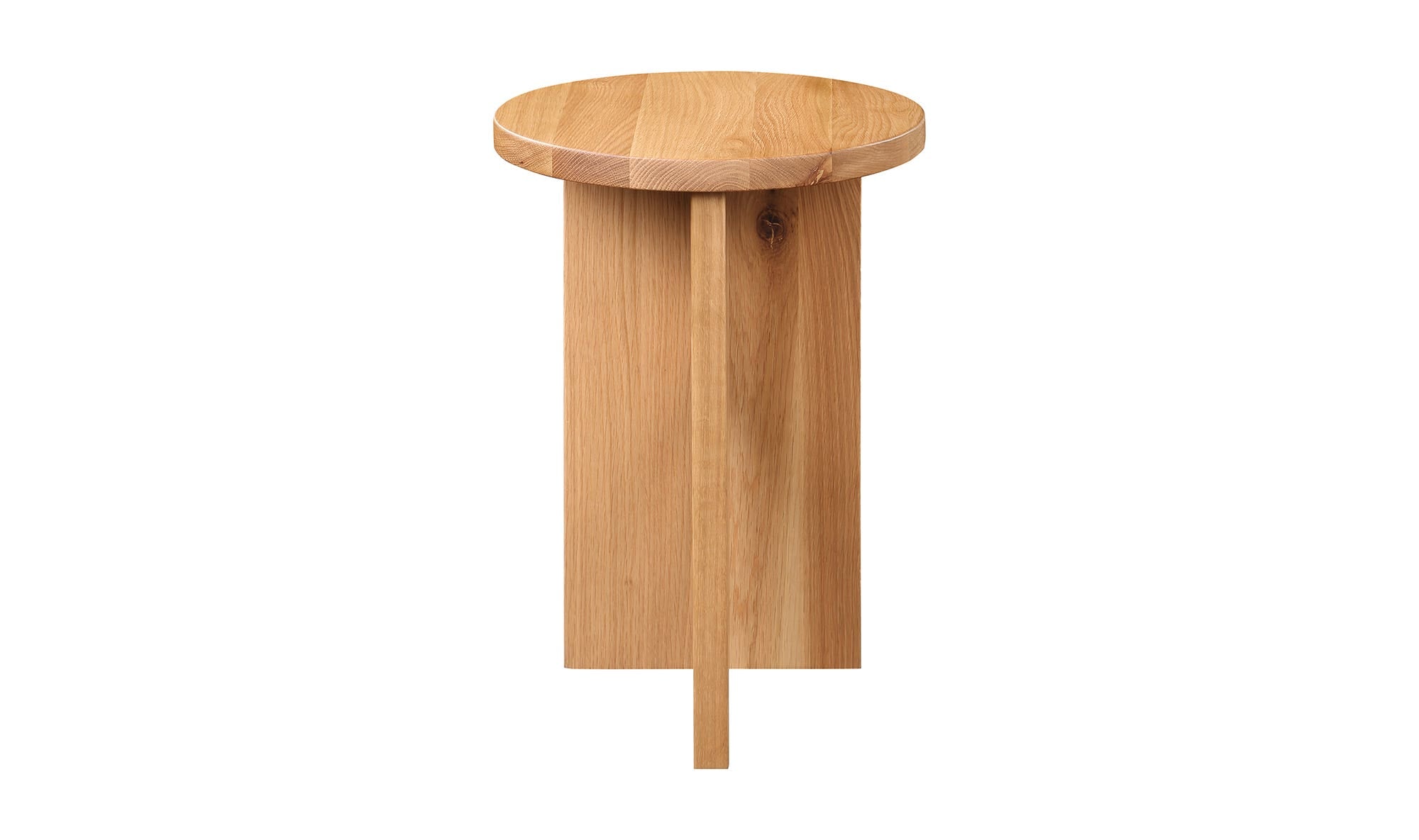 14" Natural Solid Oak Side Table