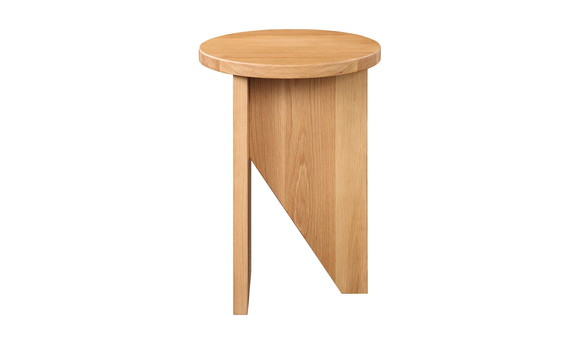 14" Natural Solid Oak Side Table