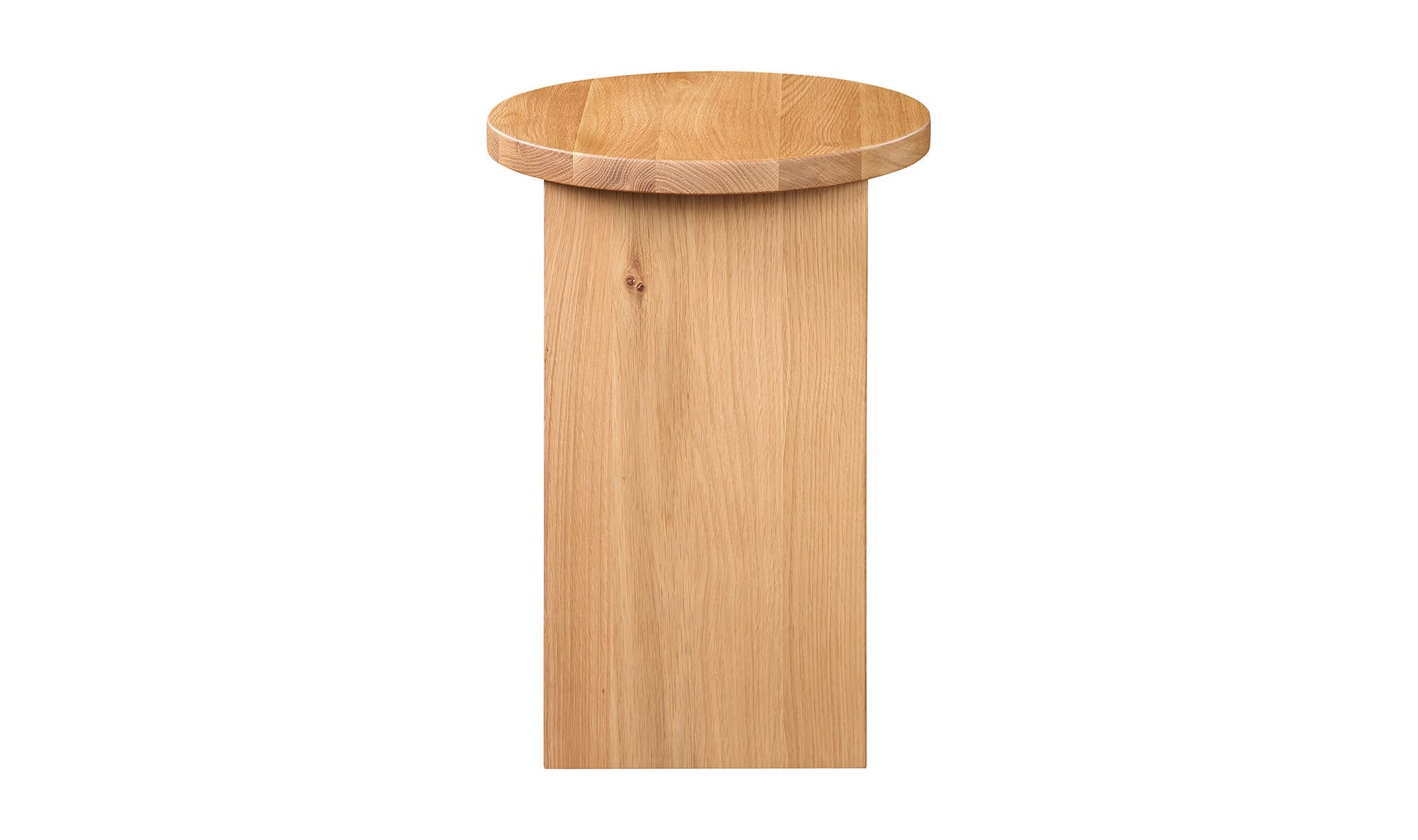 14" Natural Solid Oak Side Table