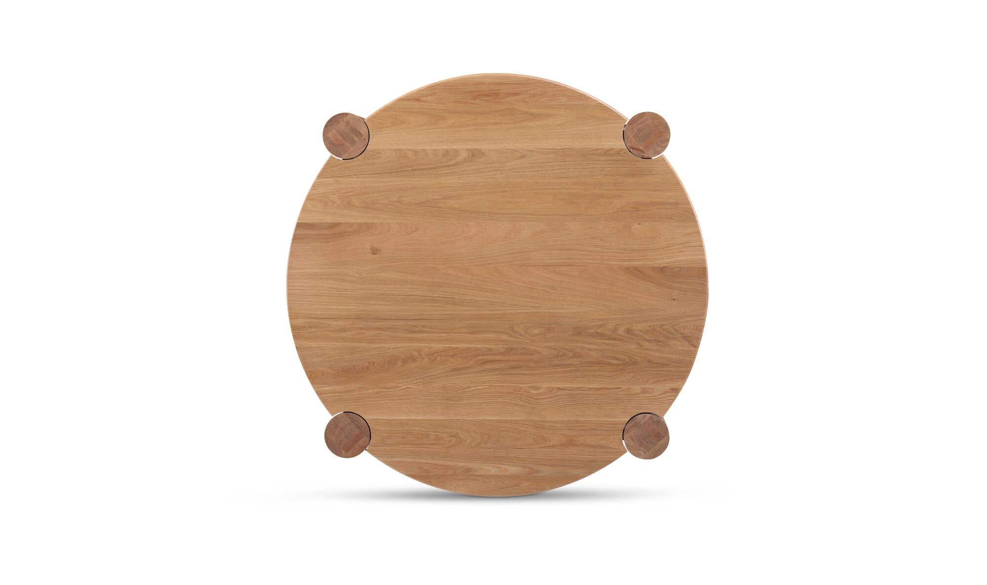 43.3" Natural Solid Oak Coffee Table