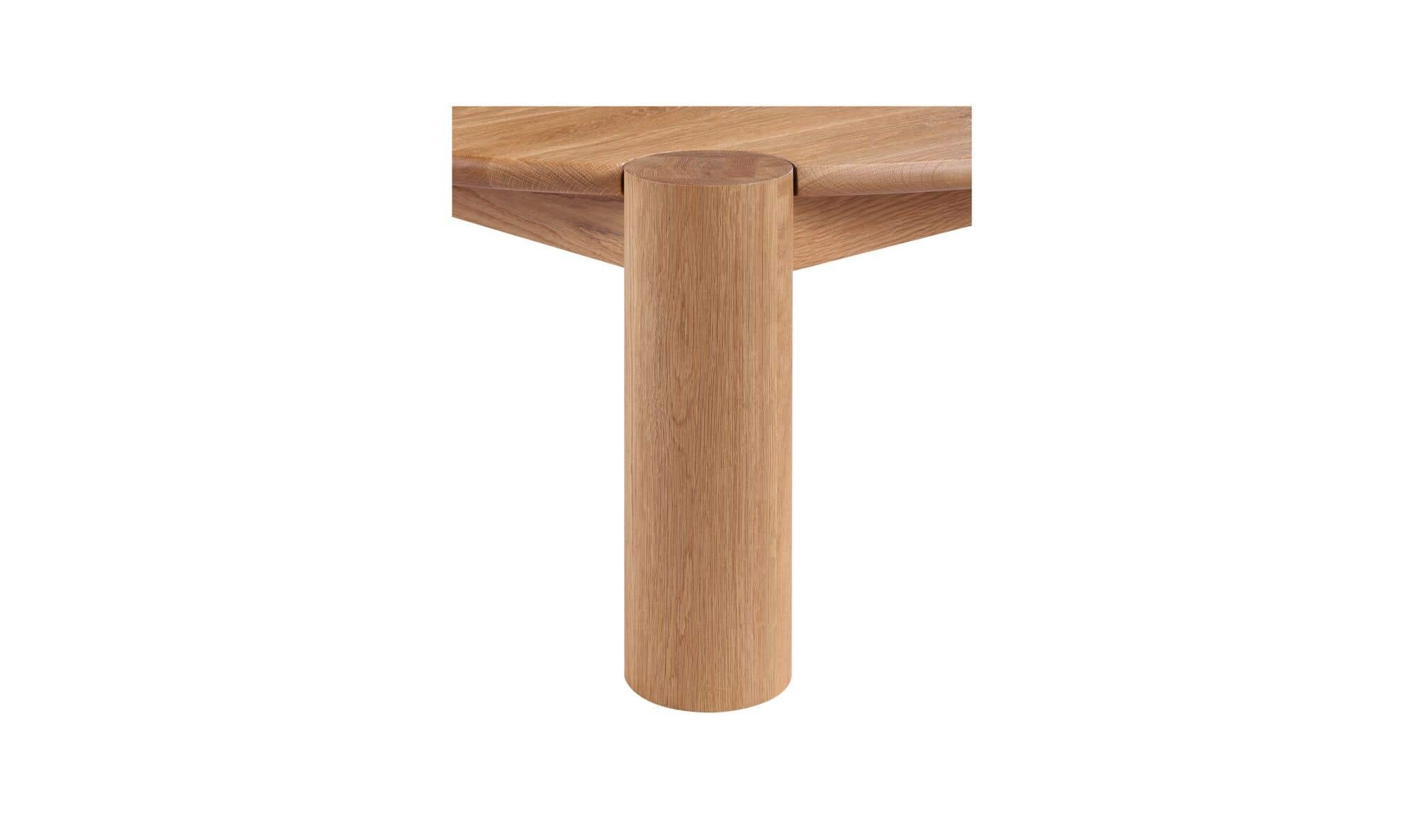 43.3" Natural Solid Oak Coffee Table