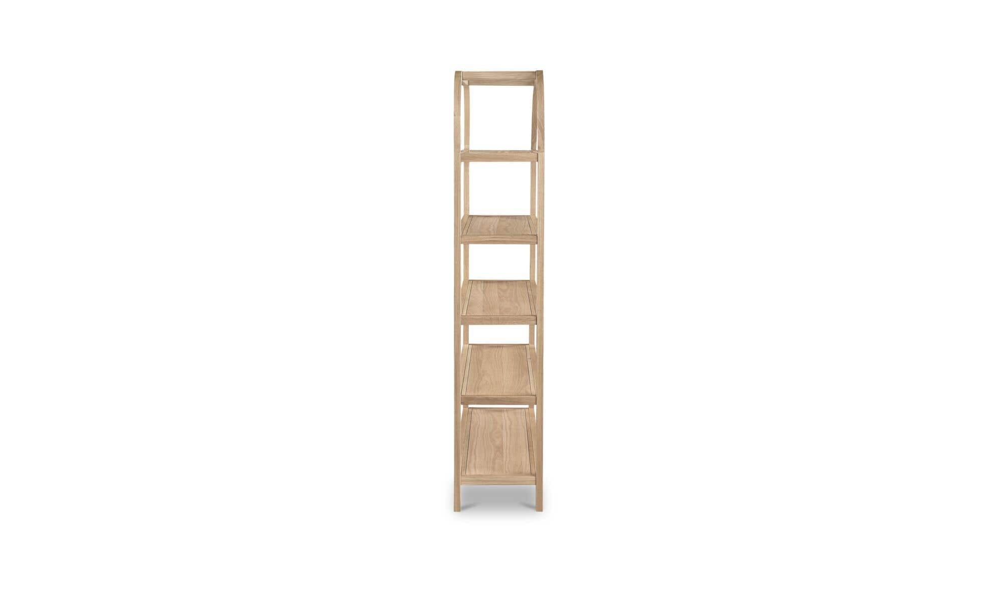 60" Natural Solid Oak Large Bookcase