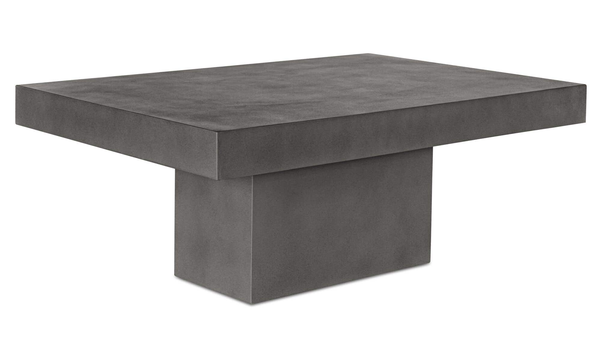 47" Grey Concrete Coffee Table