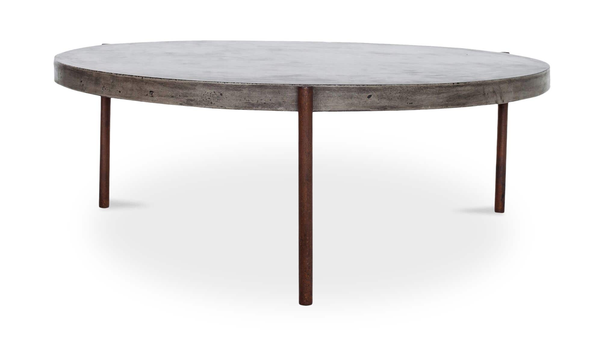 36" Dark Grey Concrete Coffee Table