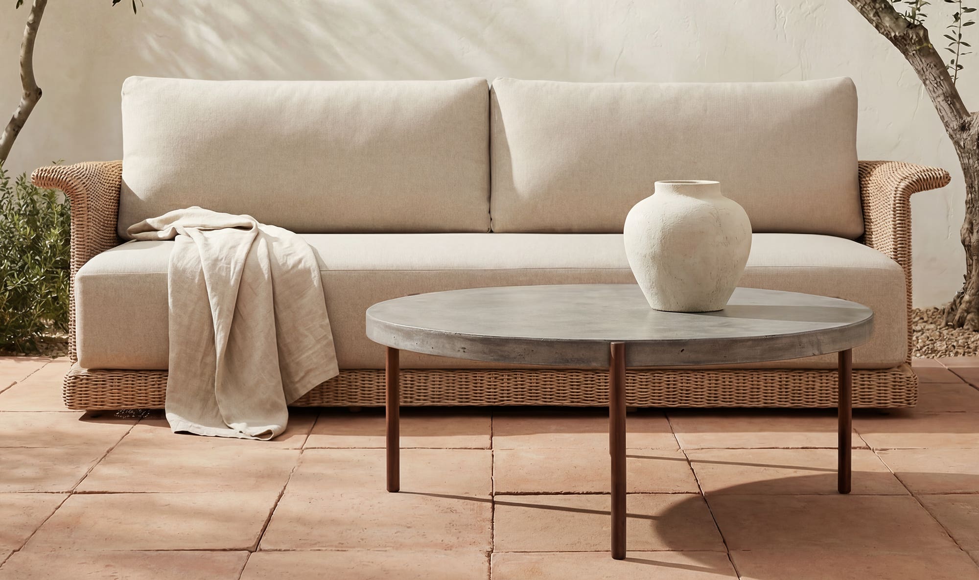 36" Dark Grey Concrete Coffee Table