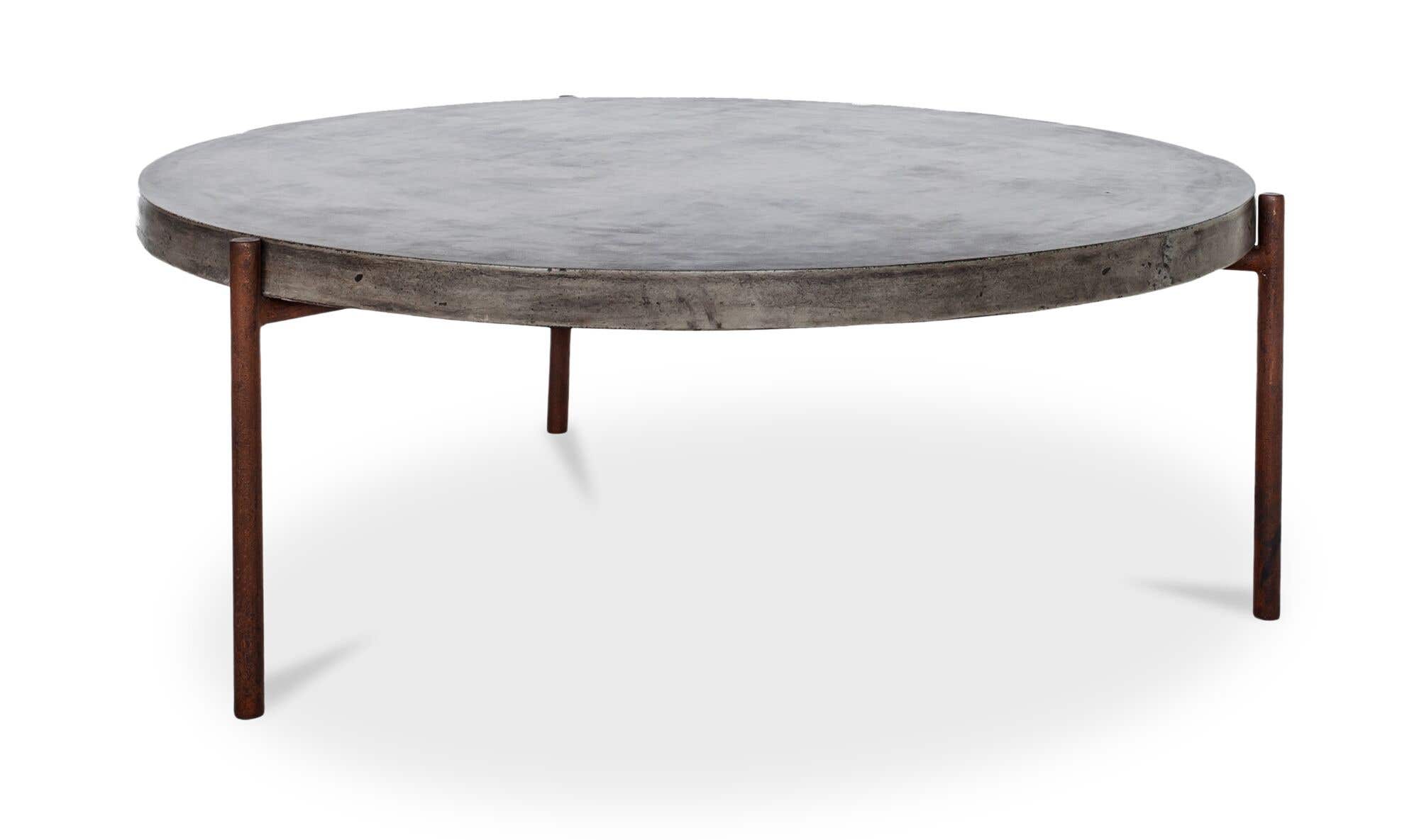 36" Dark Grey Concrete Coffee Table