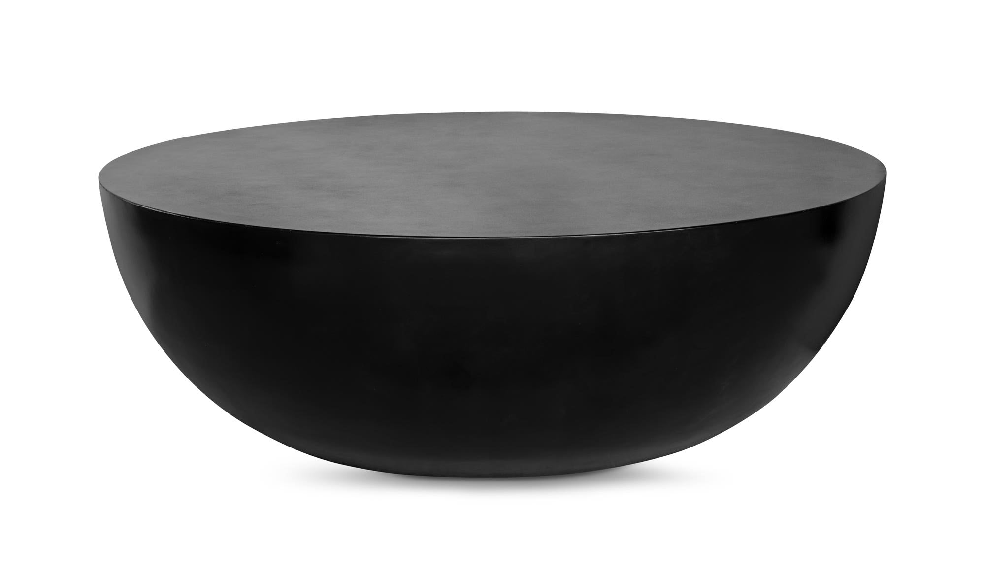 47" Black Concrete Coffee Table
