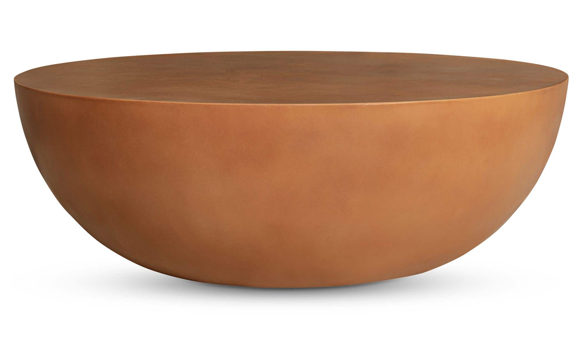 47" Terracotta Concrete Coffee Table