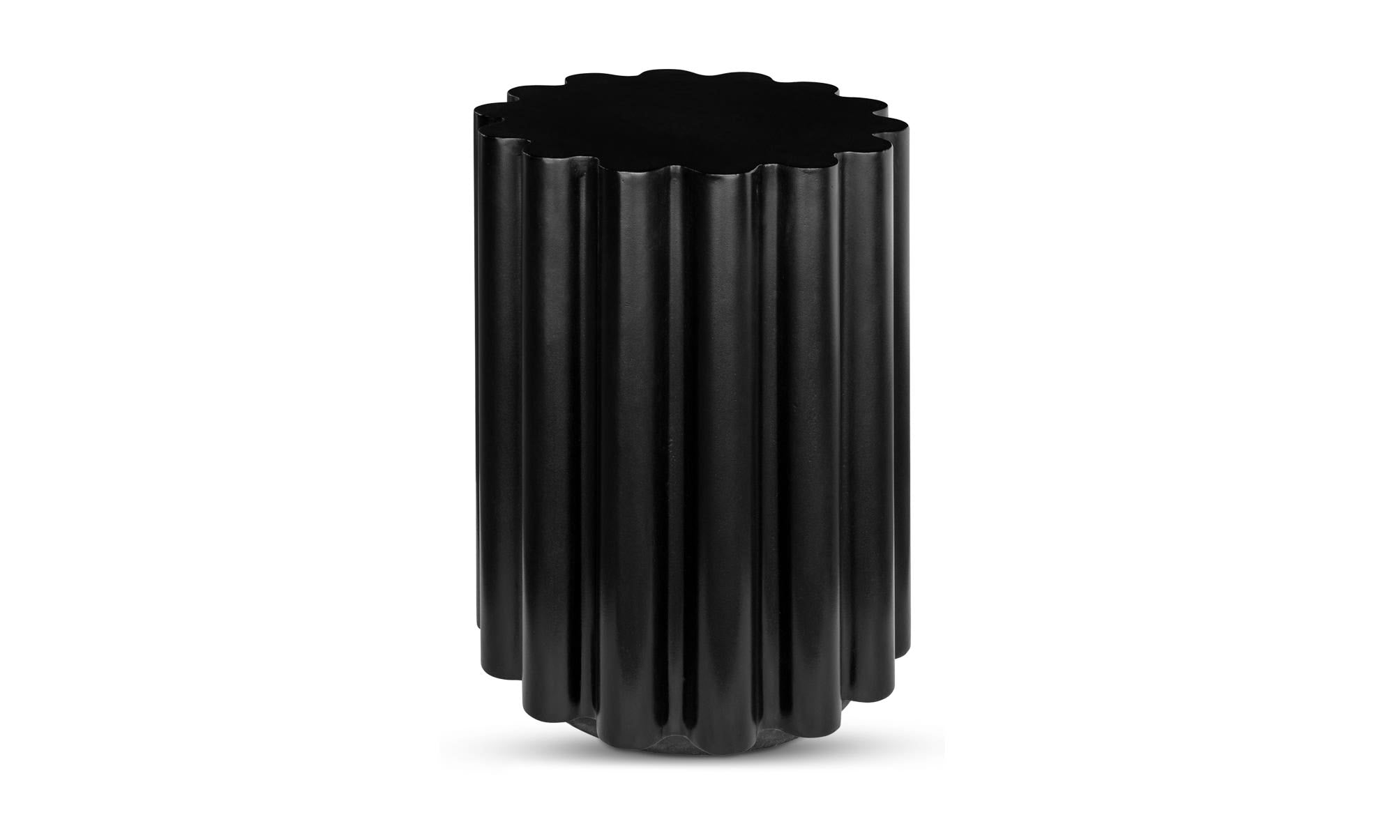 15" Black Concrete Side Table