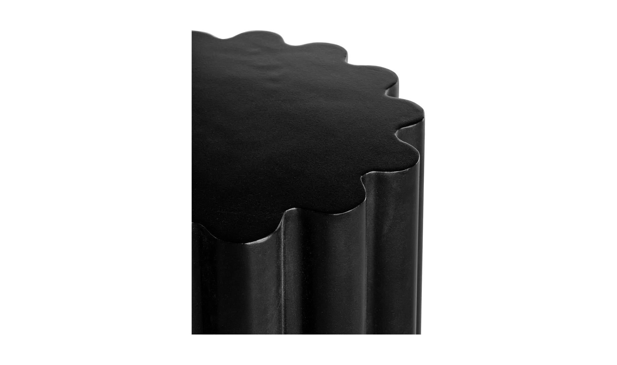 15" Black Concrete Side Table
