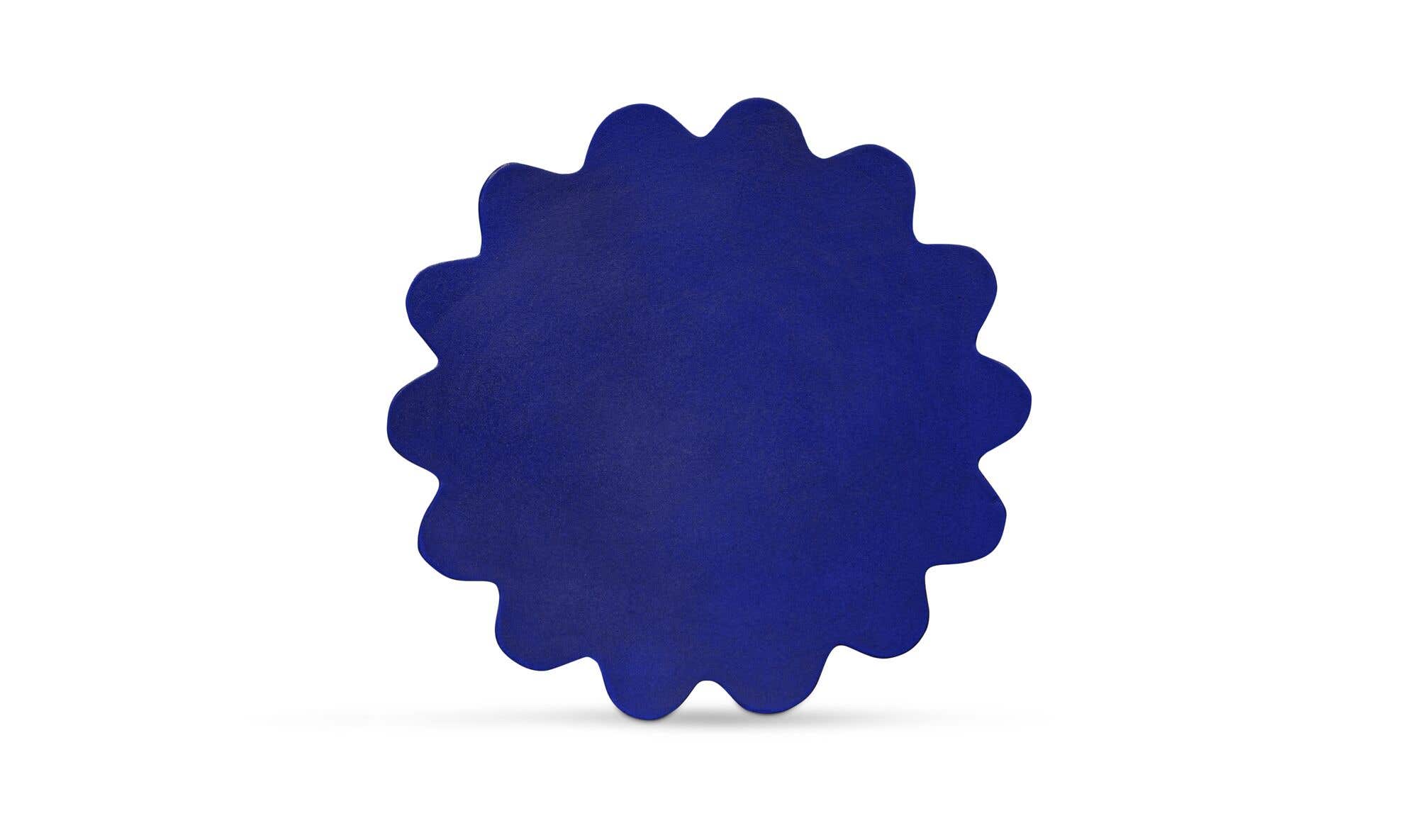 15" Blue Concrete Side Table