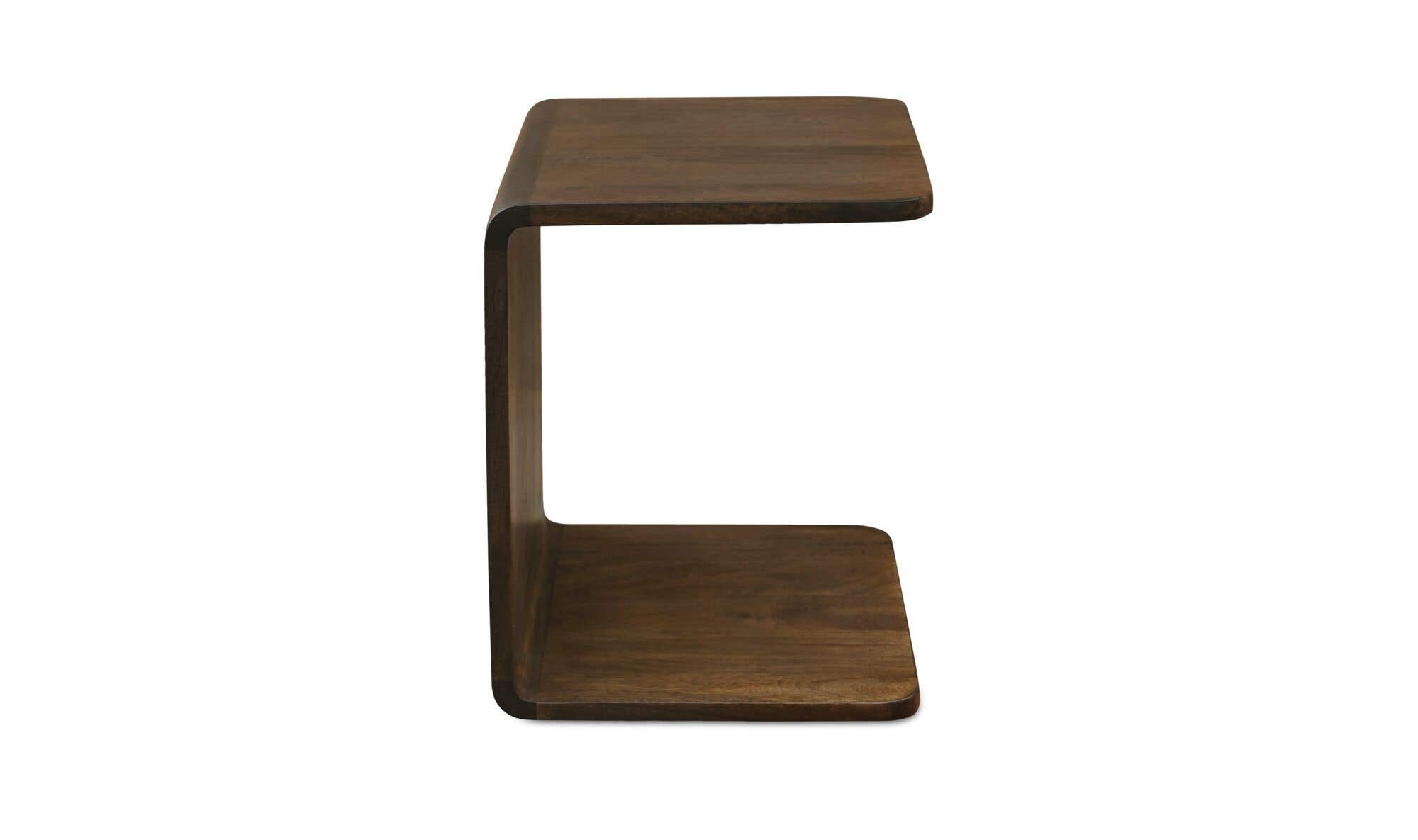 20.5" Dark Brown Mango Wood Side Table