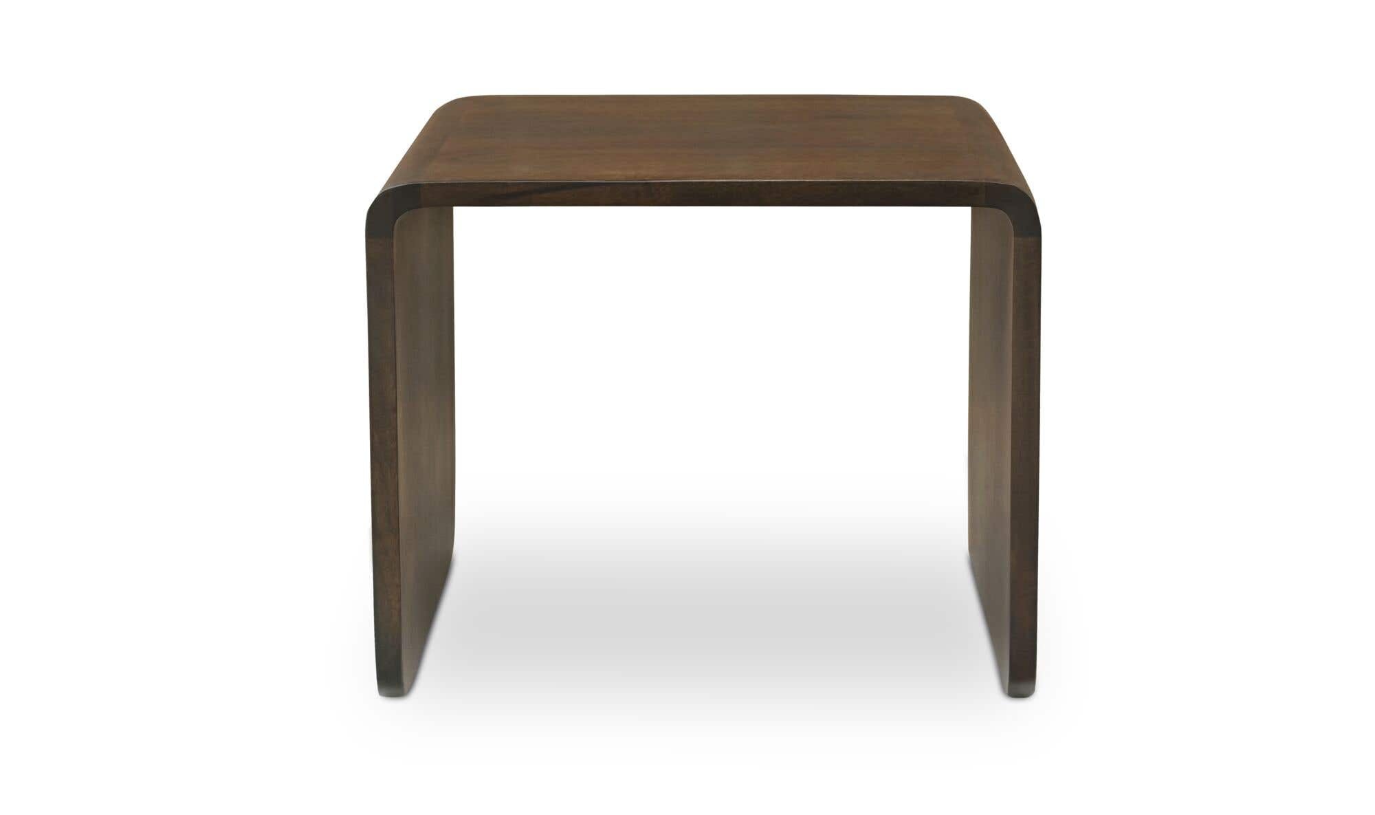 20.5" Dark Brown Mango Wood Side Table