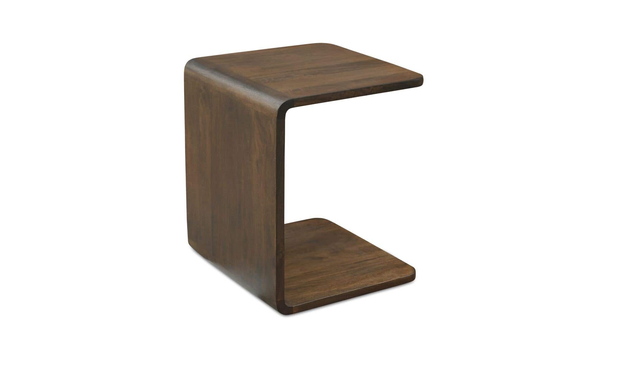 20.5" Dark Brown Mango Wood Side Table