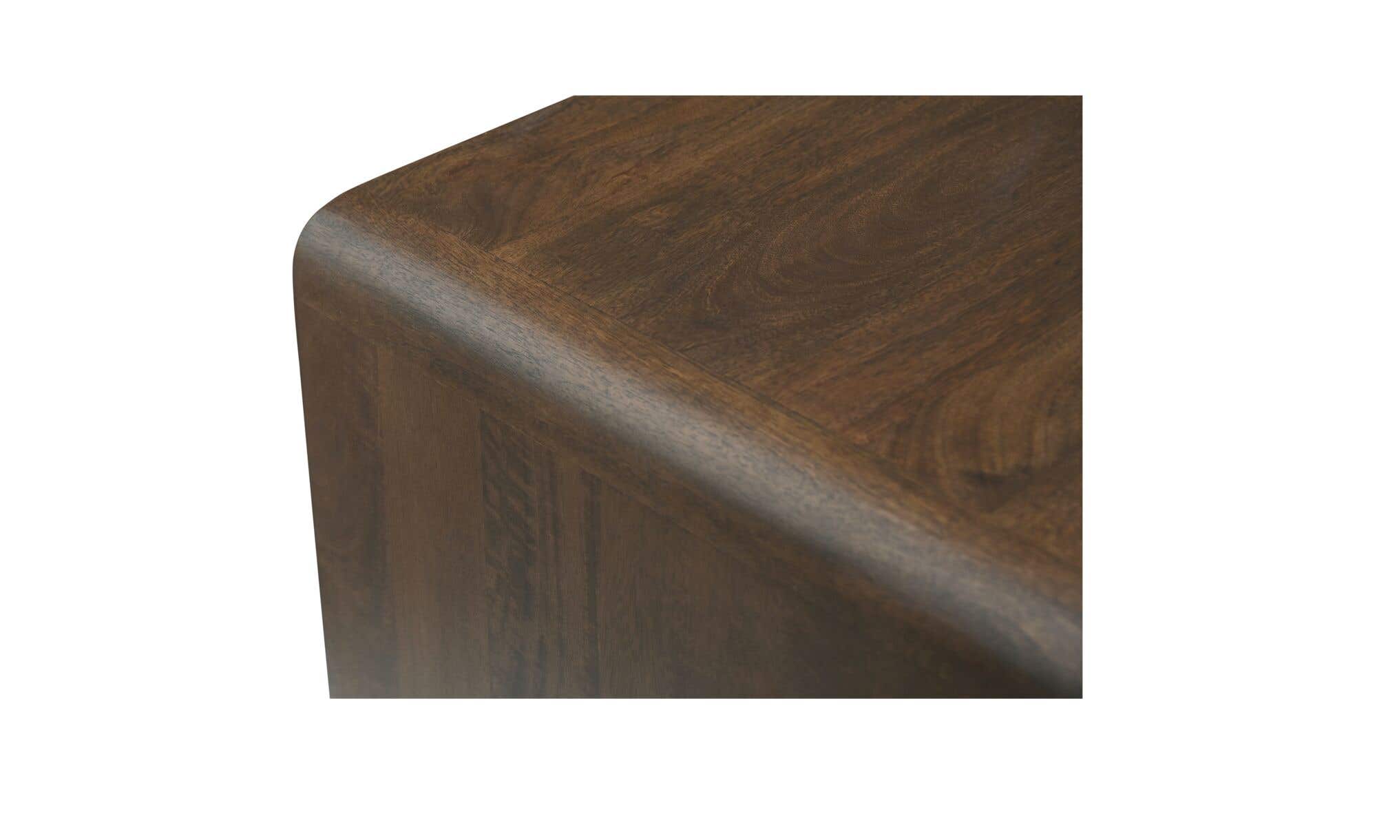 20.5" Dark Brown Mango Wood Side Table