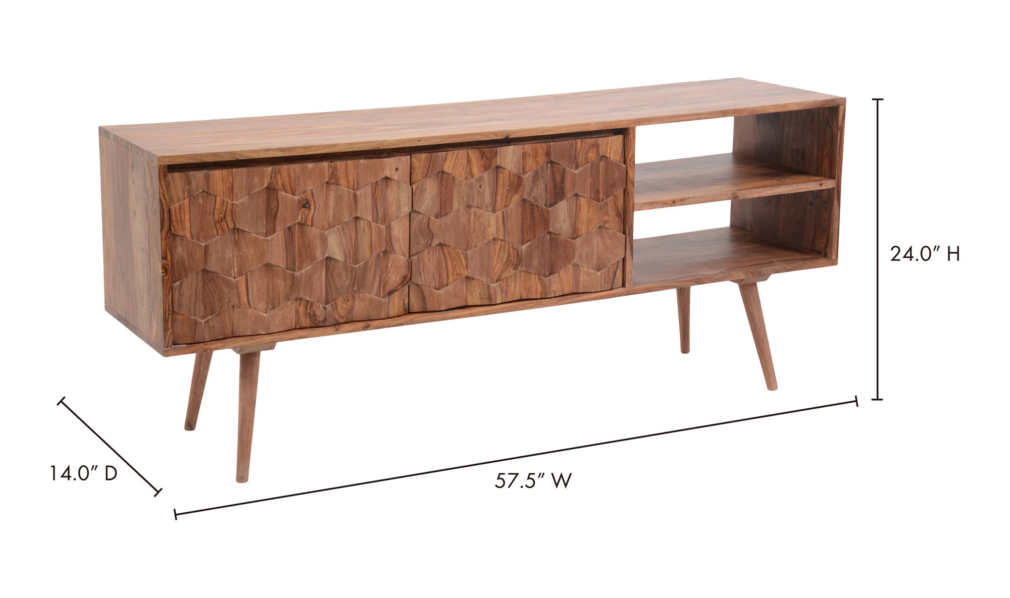 57" Natural Cabinet