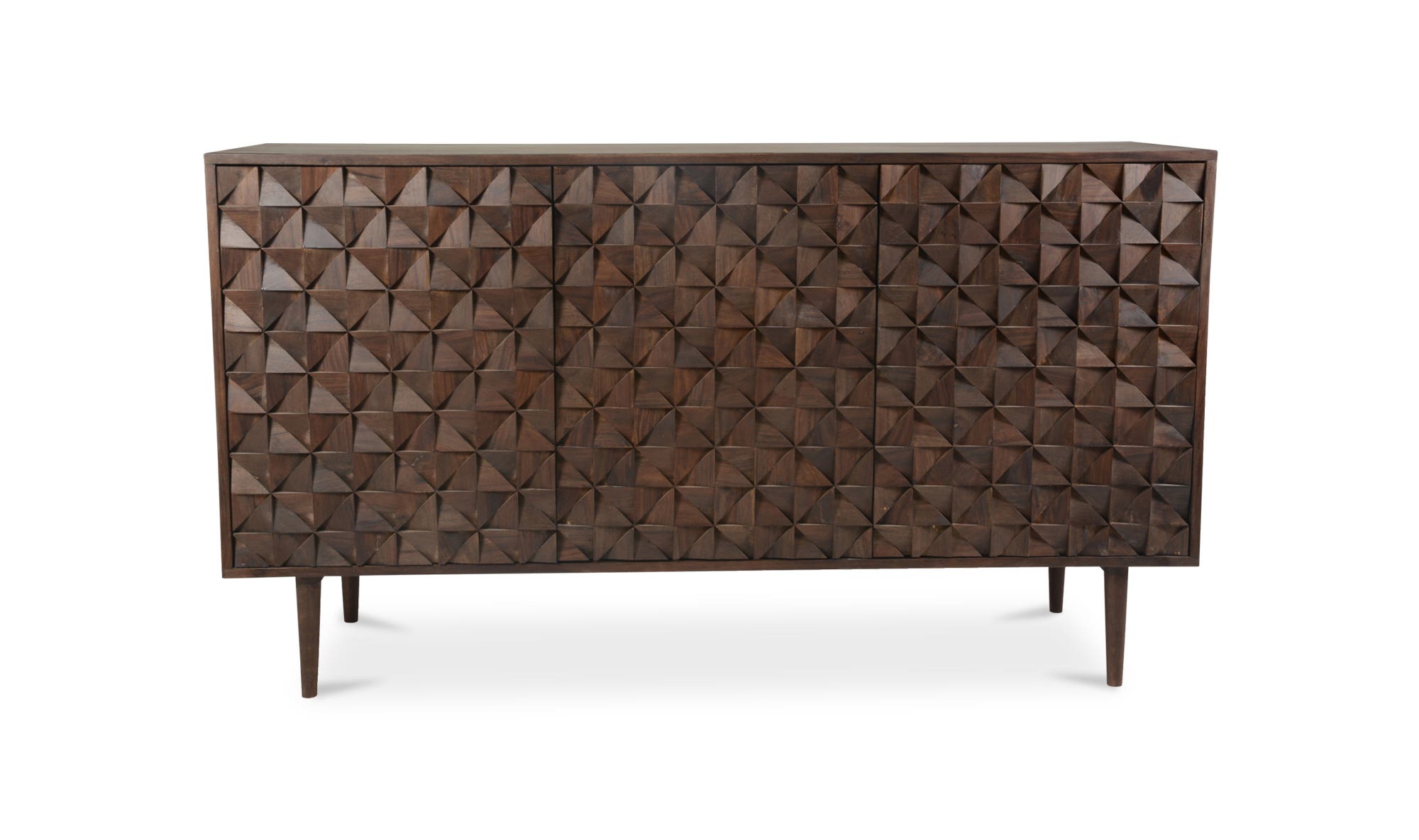 58" Dark Brown Sheesham Sideboard