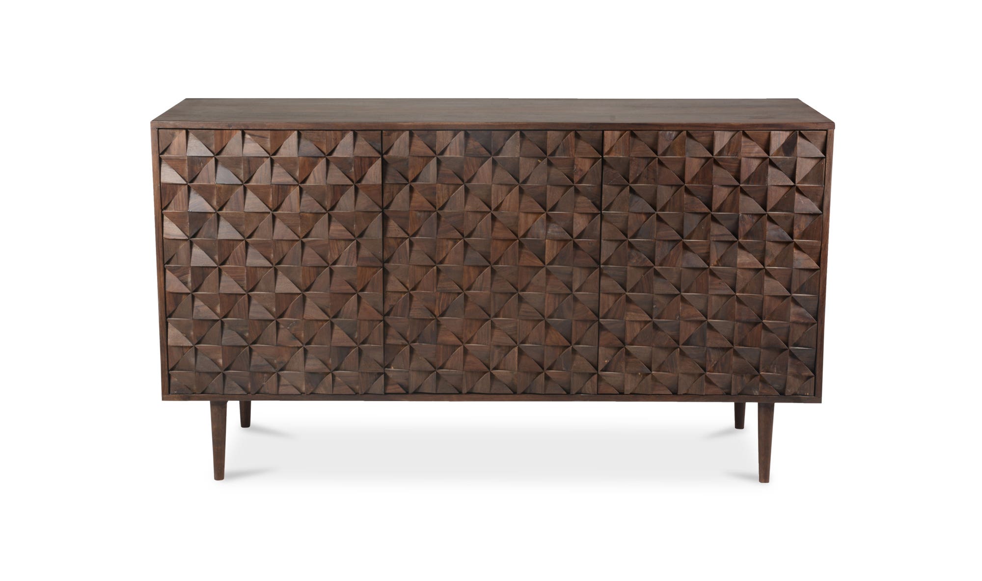 58" Dark Brown Sheesham Sideboard